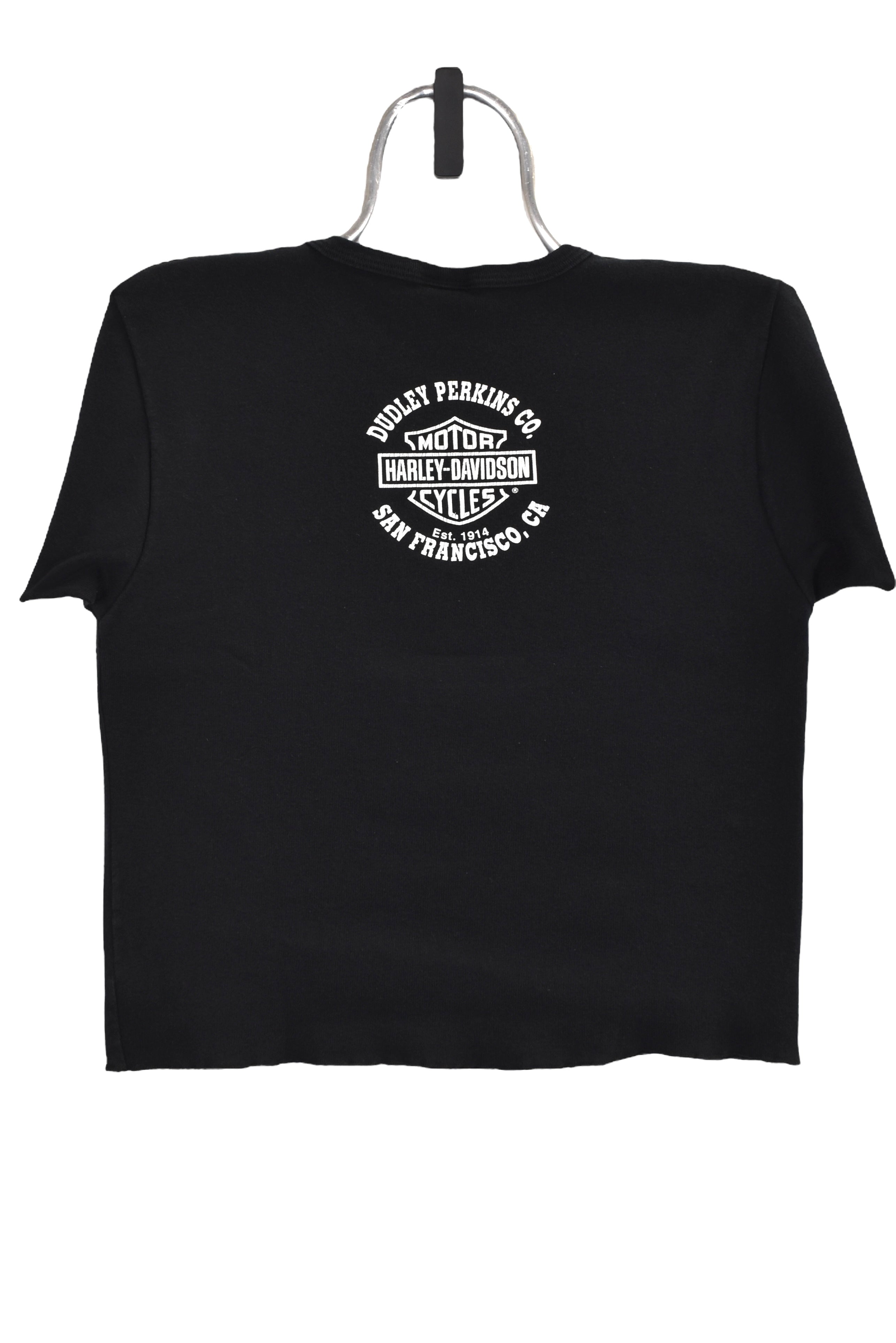 Women's vintage Harley Davidson shirt (M), black Y2K Tweety Bird graphic cropped tee