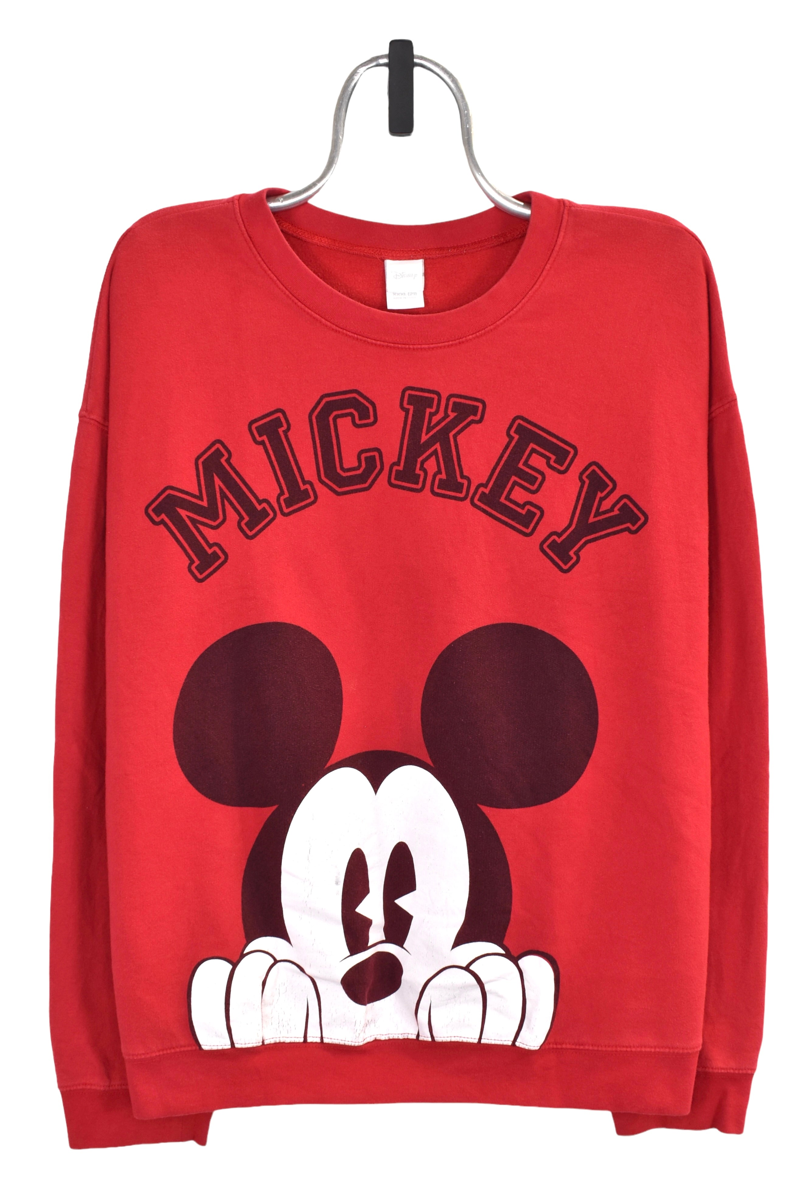 Vintage Mickey Mouse sweatshirt (XL), red Disney graphic crewneck