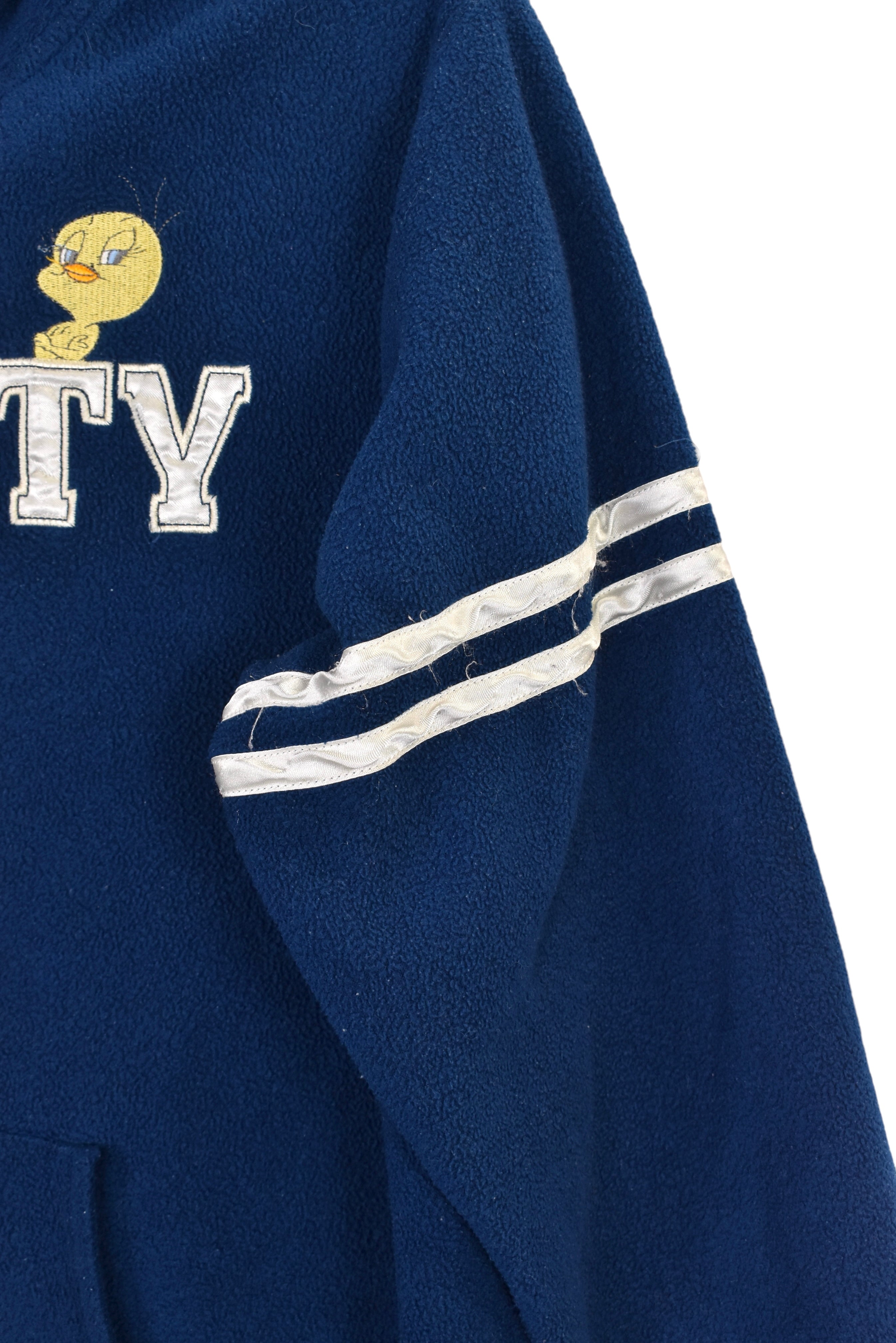 Women's vintage Tweety Bird hoodie (XL), navy embroidered fleece