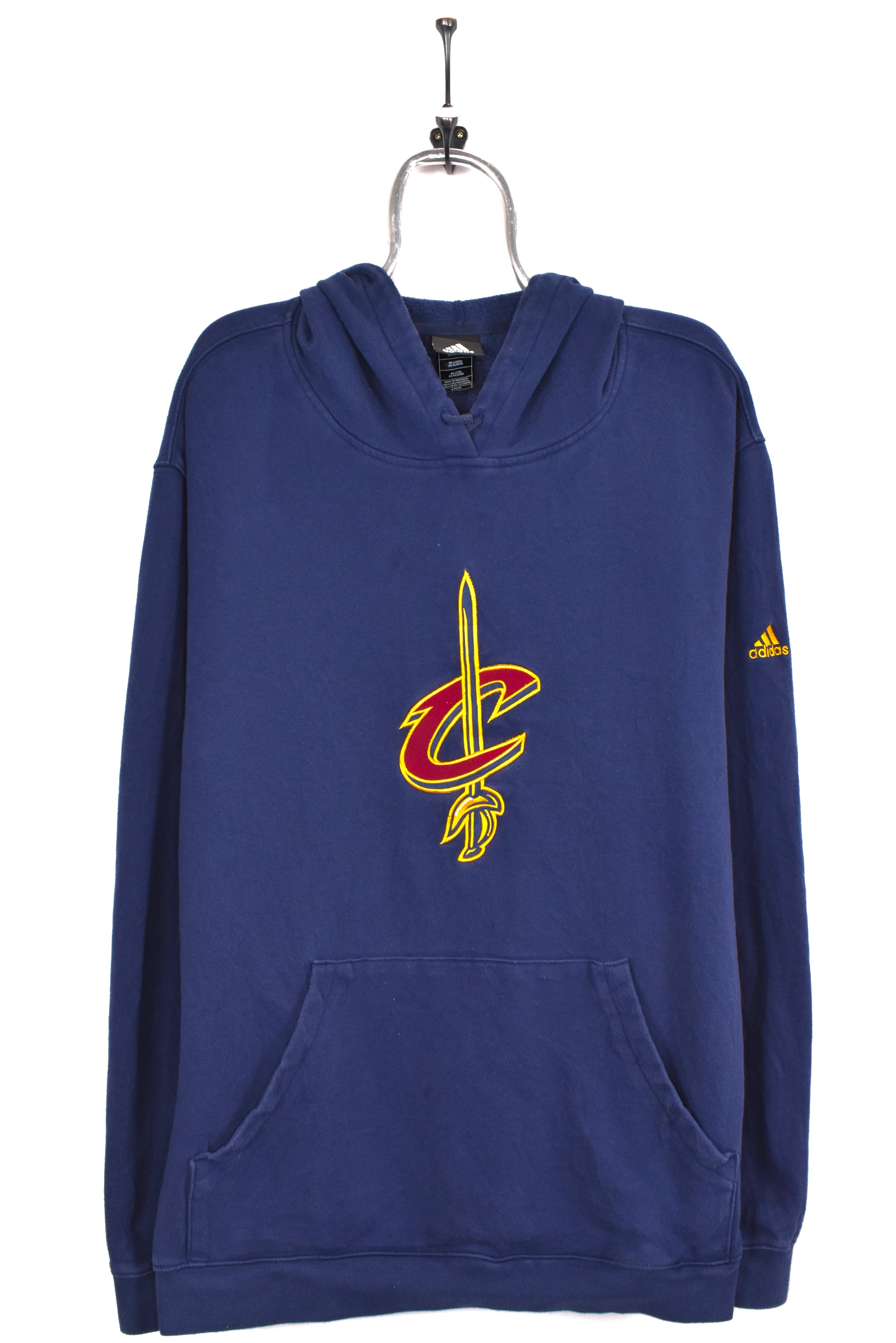 Vintage Cleveland Cavaliers hoodie, blue NBA embroidered sweatshirt - XL