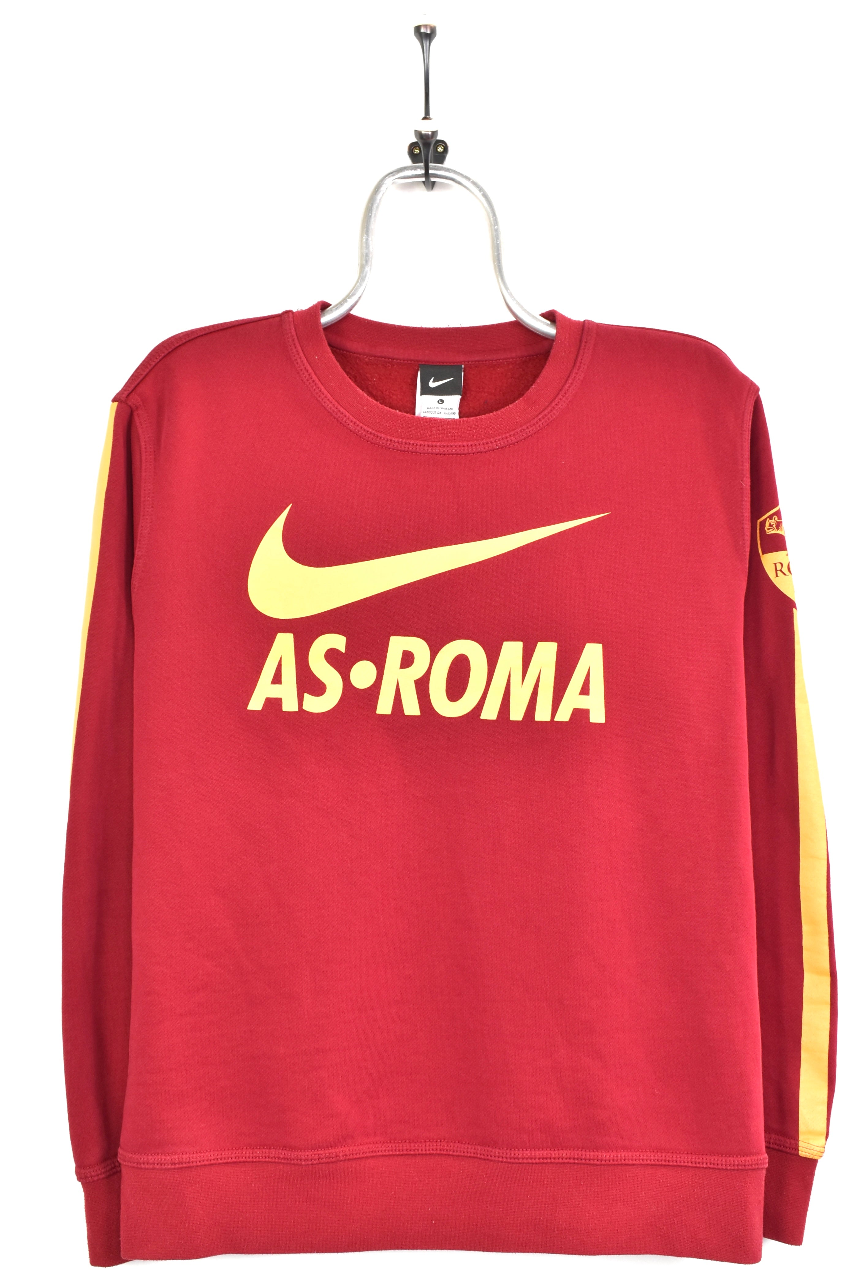 Vintage Nike sweatshirt, AS ROMA soccer graphic sweatshirt - medium, red NIKE