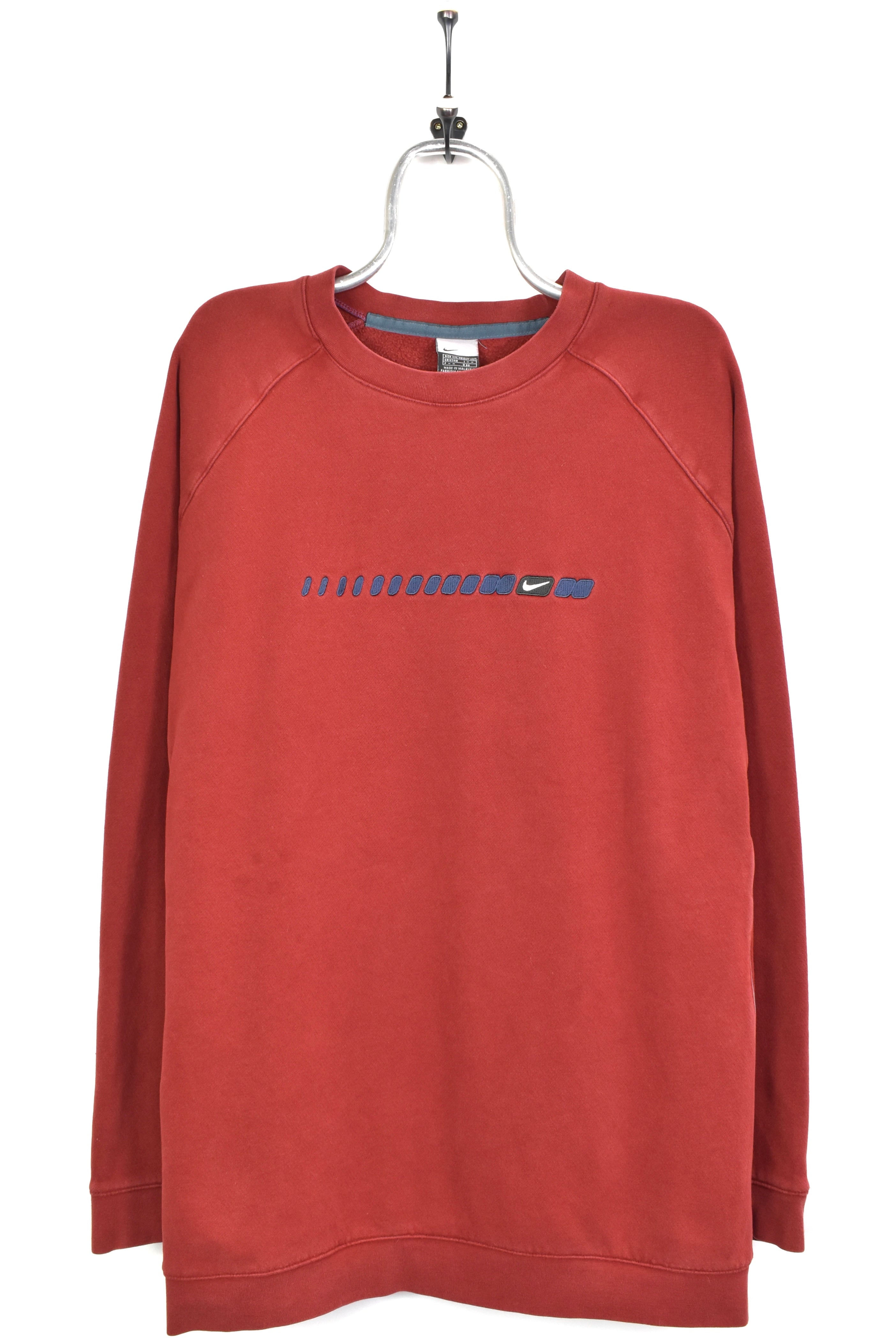 Vintage Nike sweatshirt, embroidered crewneck - XXL, burgundy NIKE