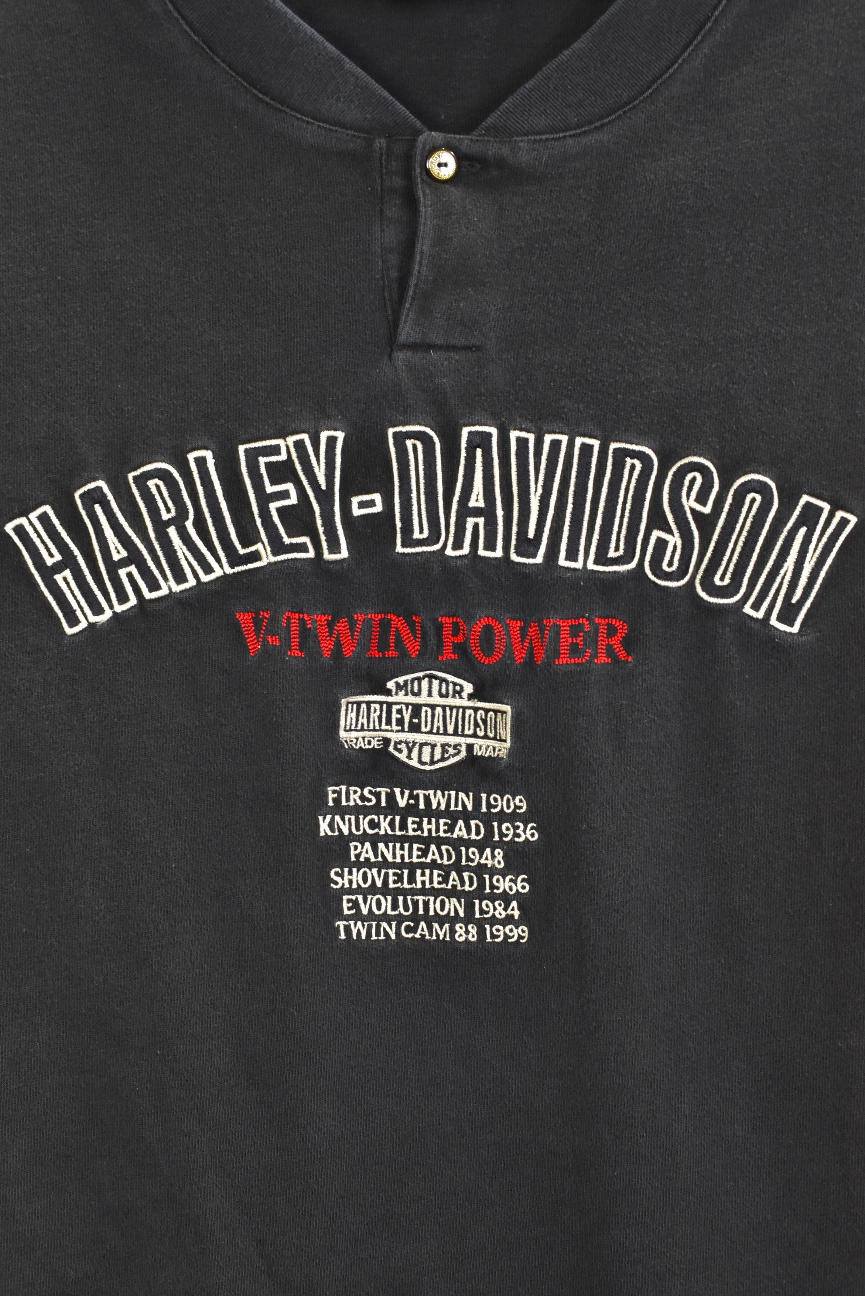 Vintage 1999 Harley Davidson embroidered black sweatshirt | Large HARLEY DAVIDSON