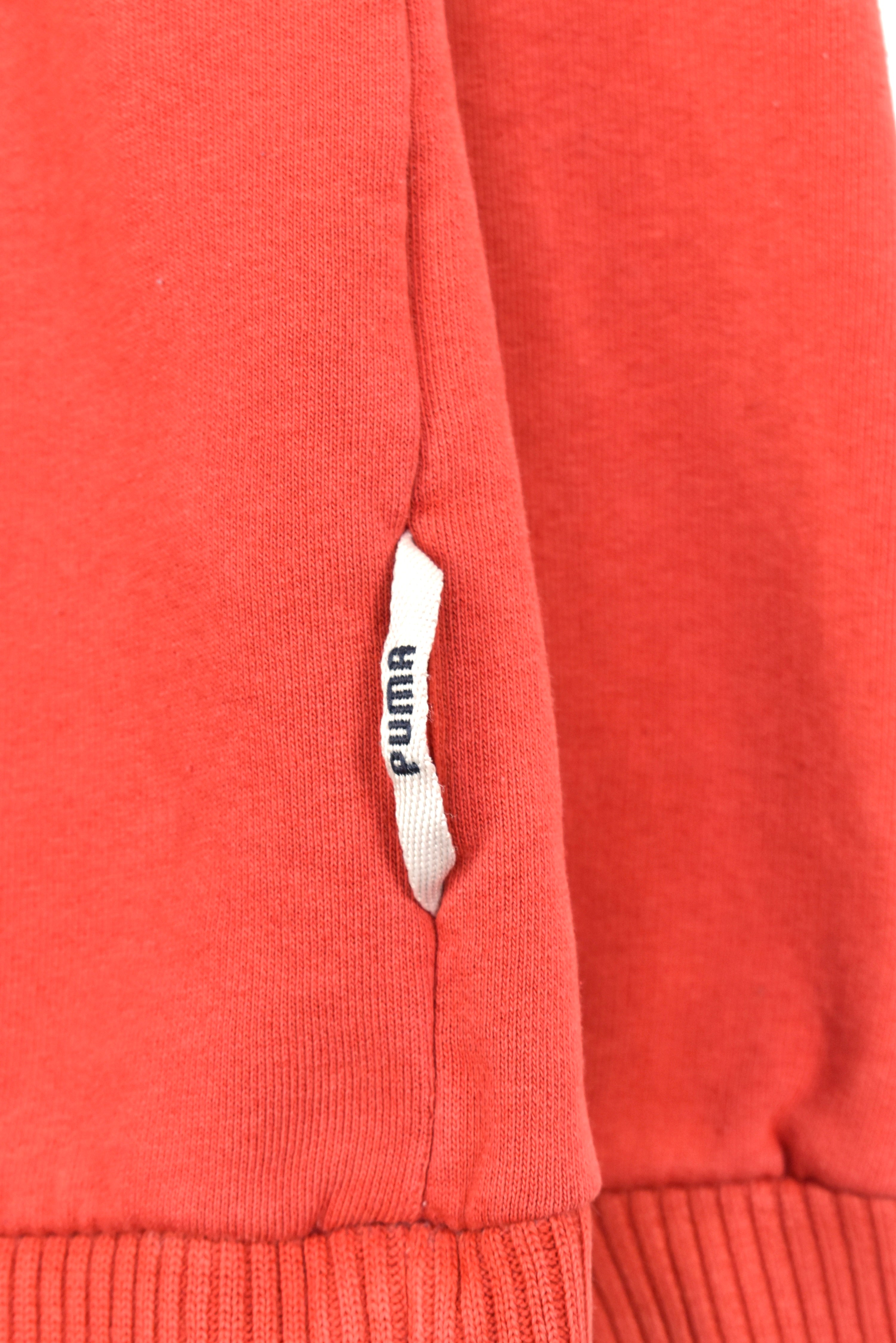 VINTAGE PUMA EMBROIDERED RED HOODIE | SMALL PUMA