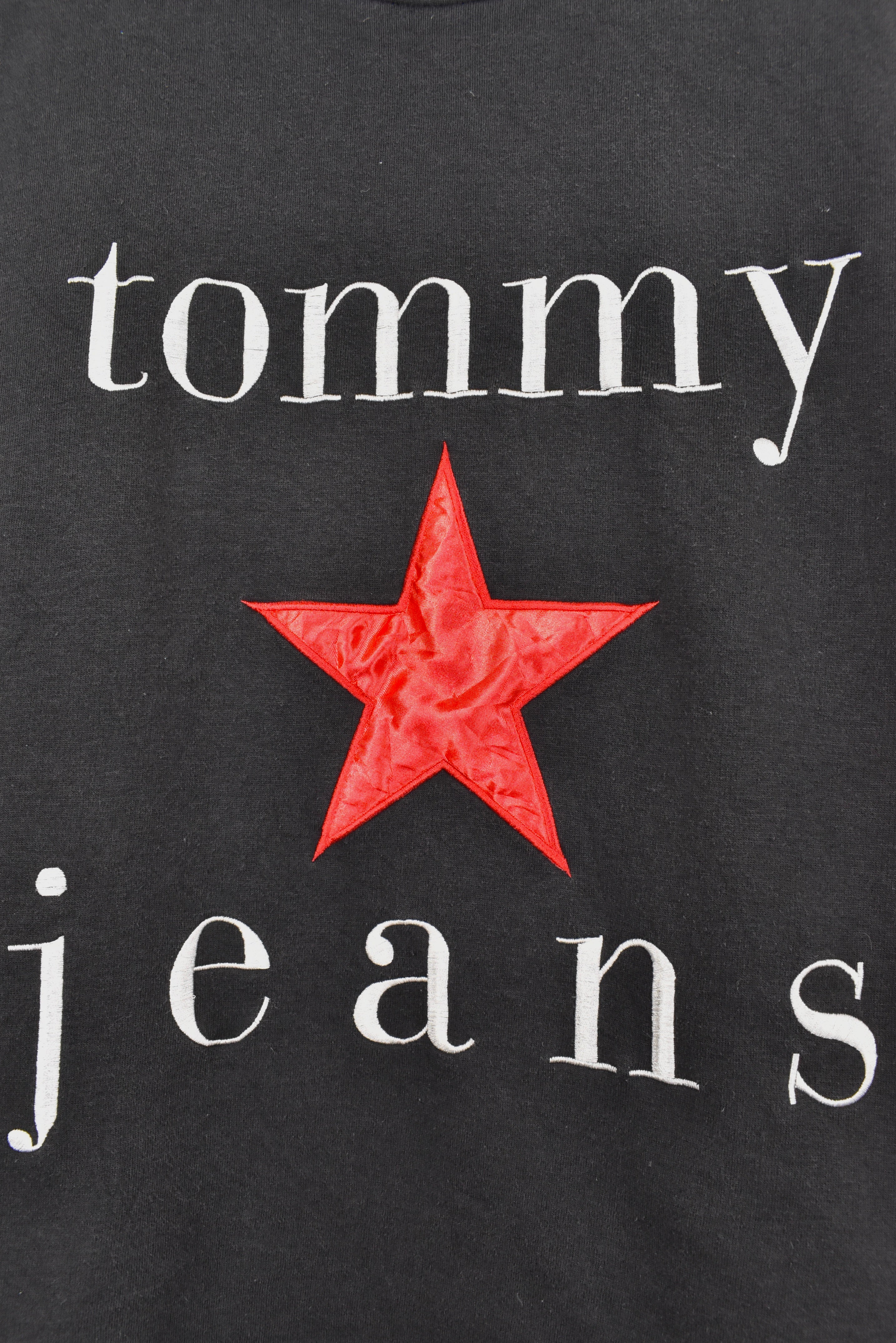 Vintage Tommy Hilfiger sweatshirt, black embroidered crewneck - AU XL TOMMY HILFIGER