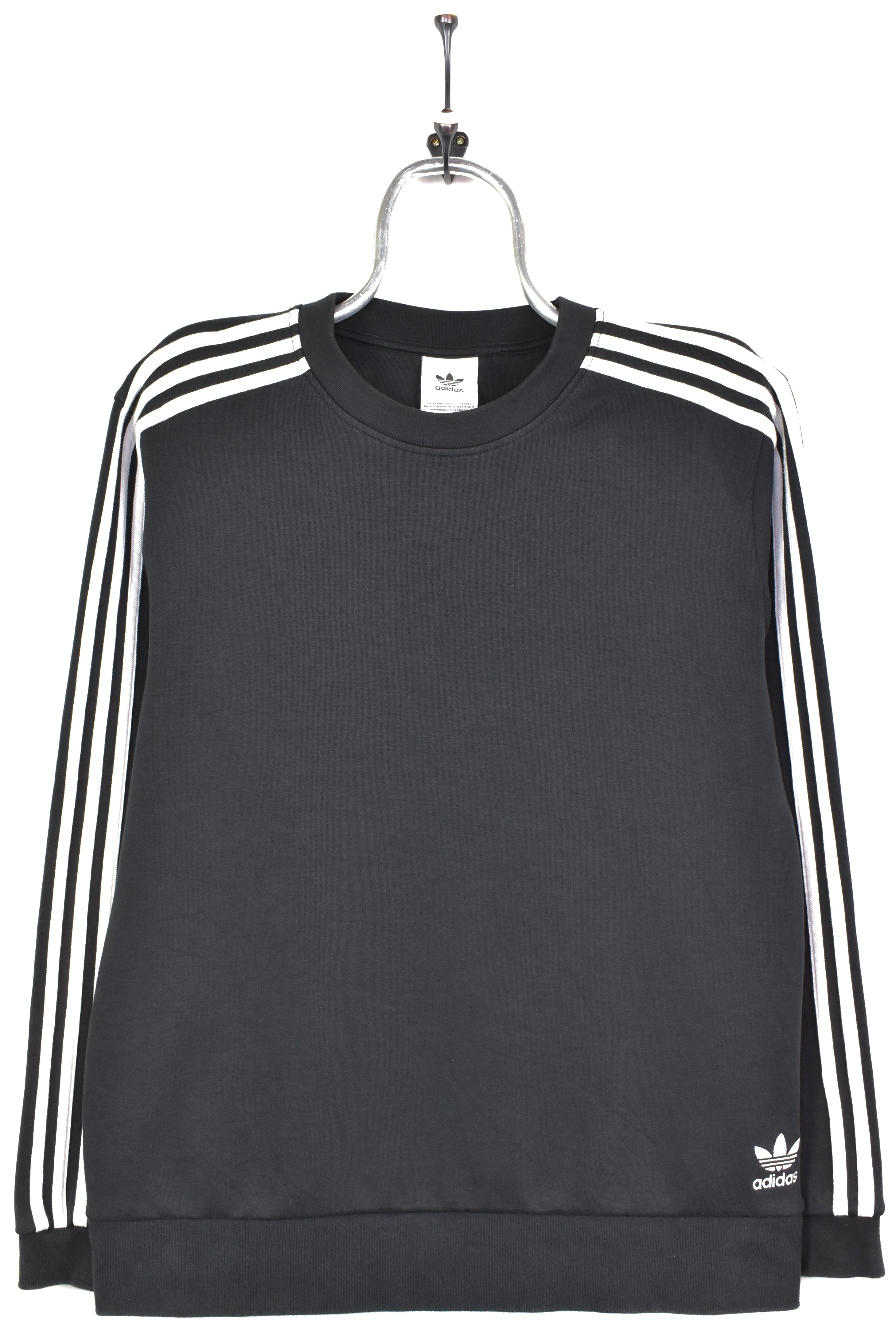 Vintage Adidas sweatshirt, black embroidered crewneck - AU Large ADIDAS