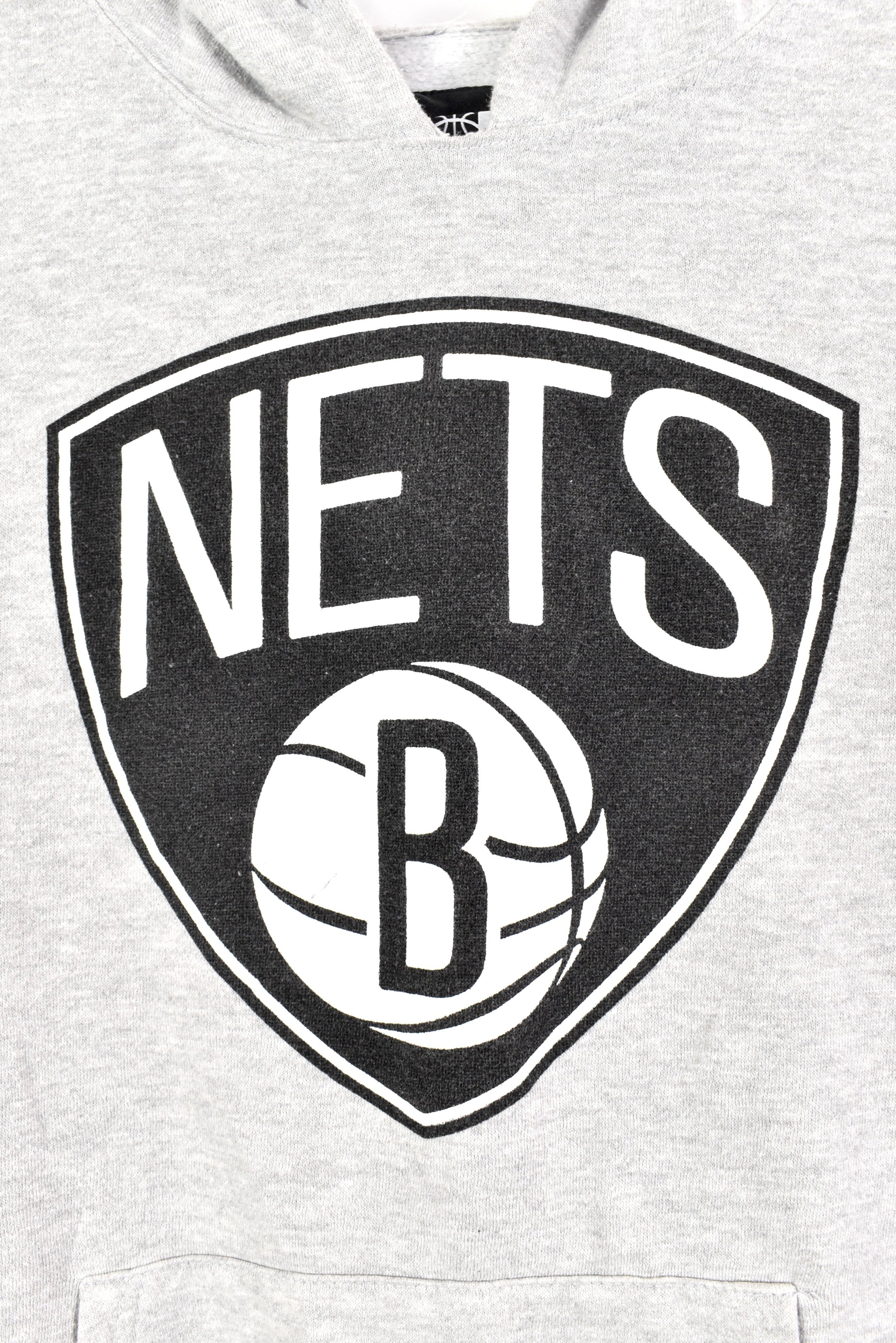 Modern Brooklyn Nets hoodie, NBA graphic sweatshirt - medium, grey PRO SPORT