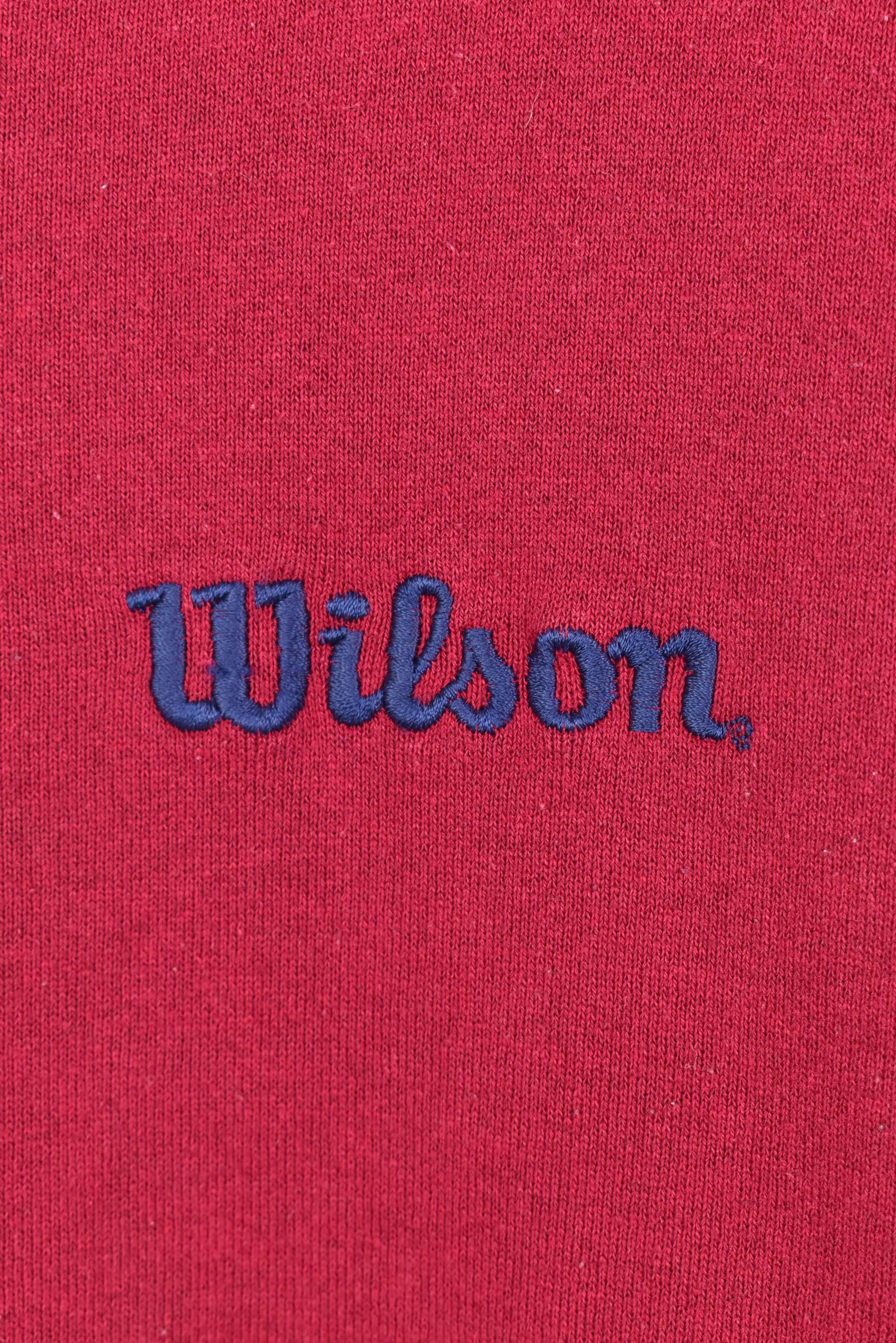 VINTAGE WILSON EMBROIDERED RED SWEATSHIRT | XXL WILSON
