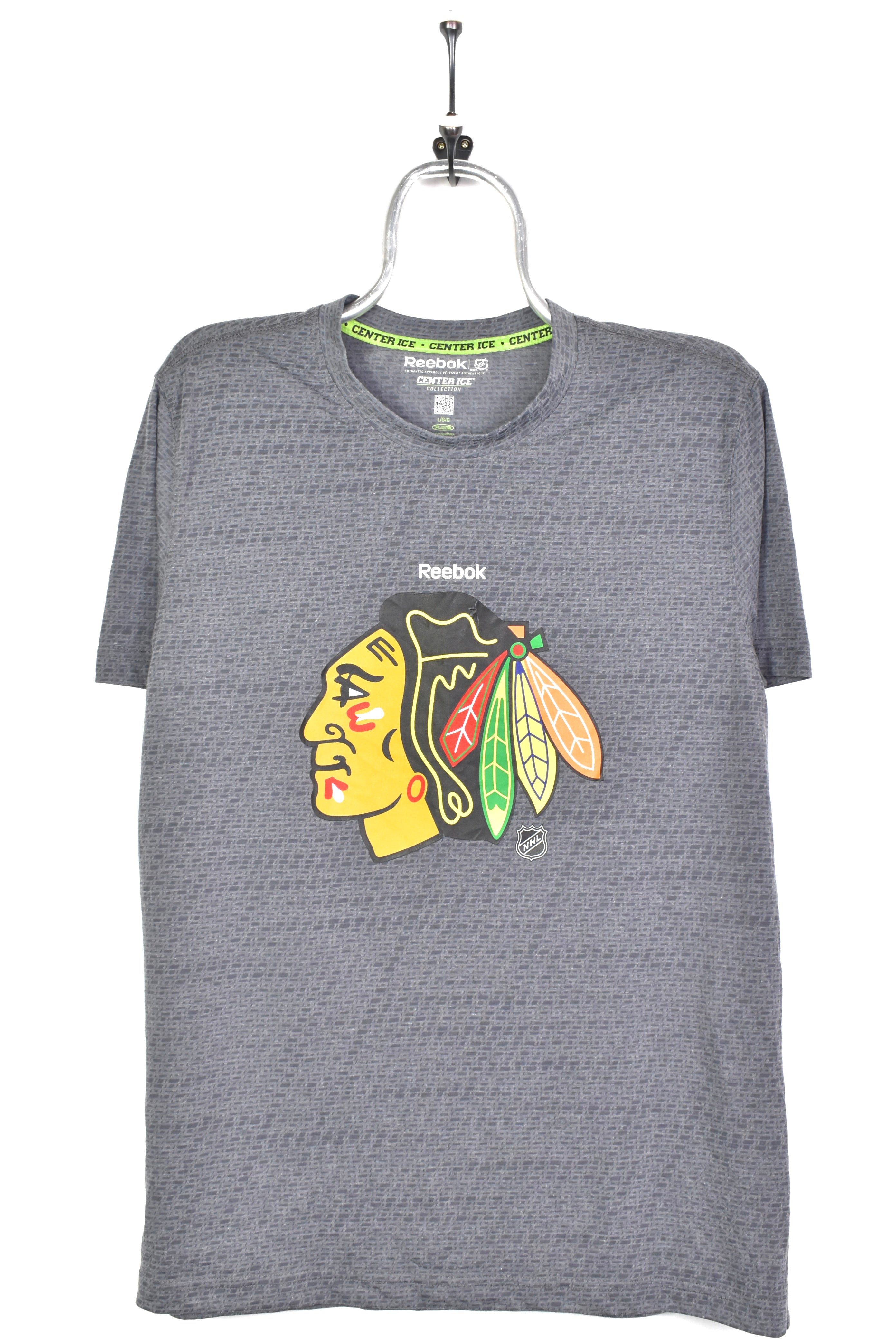 Modern Chicago Blackhawks shirt, NHL ice hockey tee | Medium, grey PRO SPORT