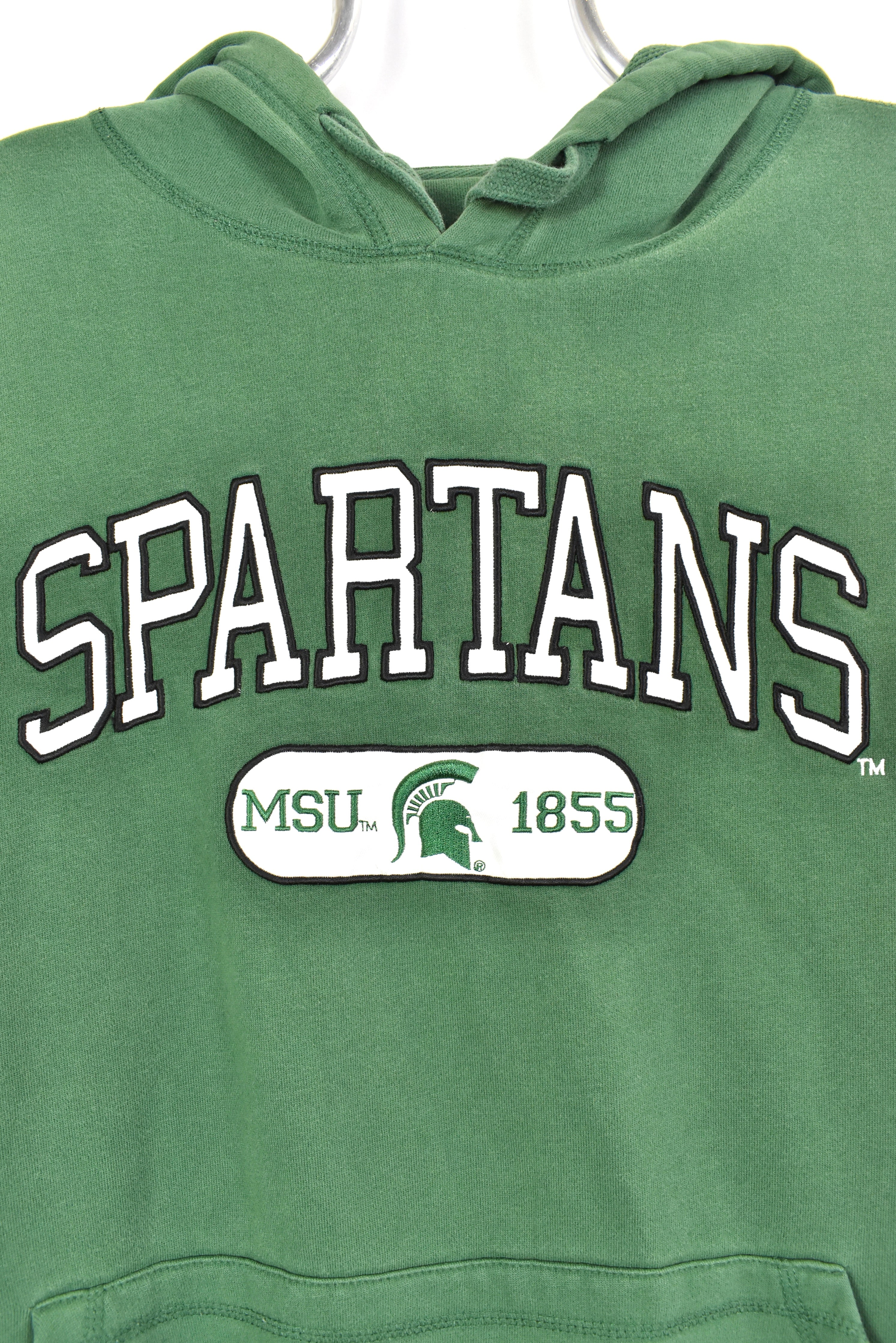 Vintage Michigan State University Spartans embroidered green hoodie | XL COLLEGE