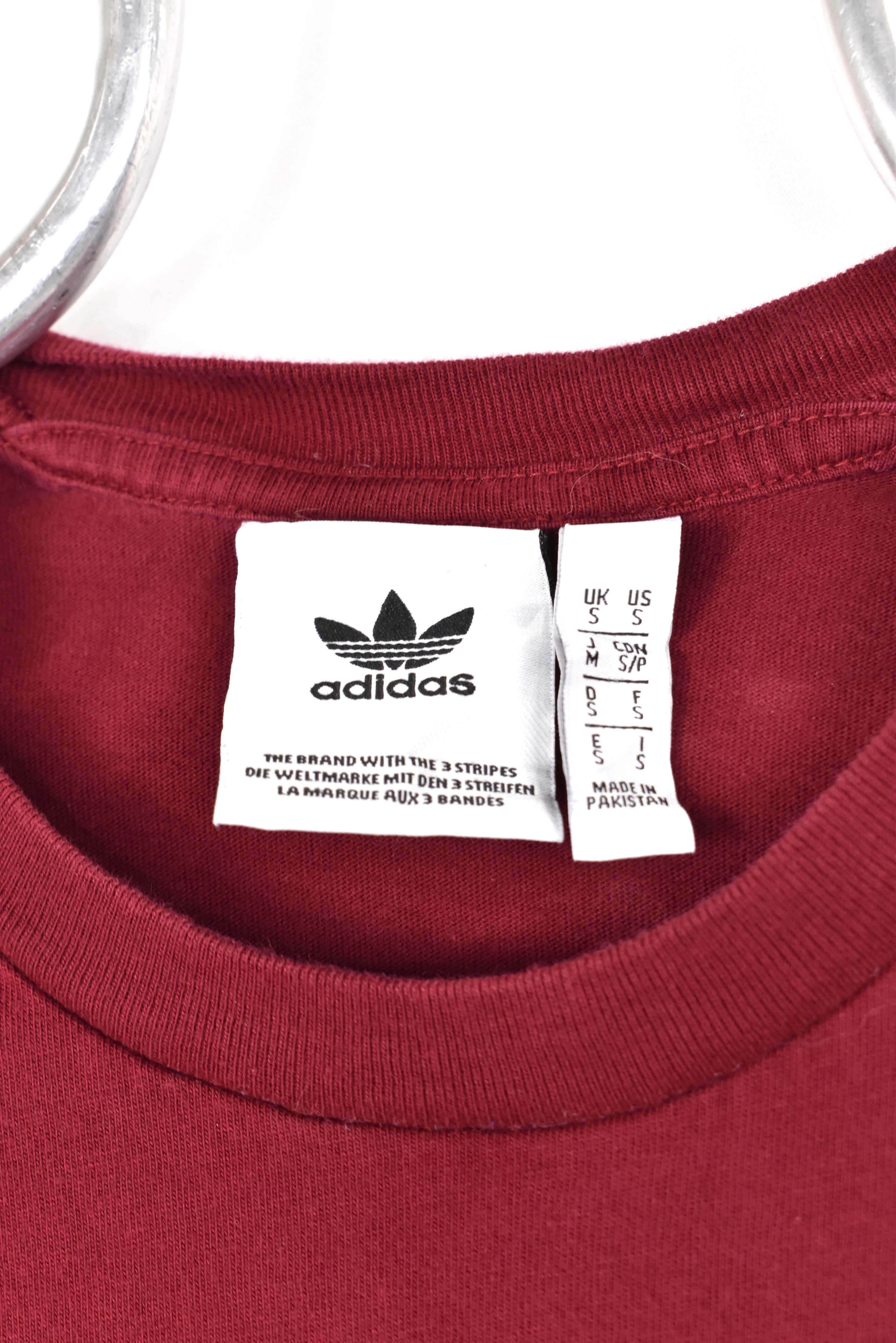 Vintage Adidas shirt, burgundy embroidered tee - AU S ADIDAS