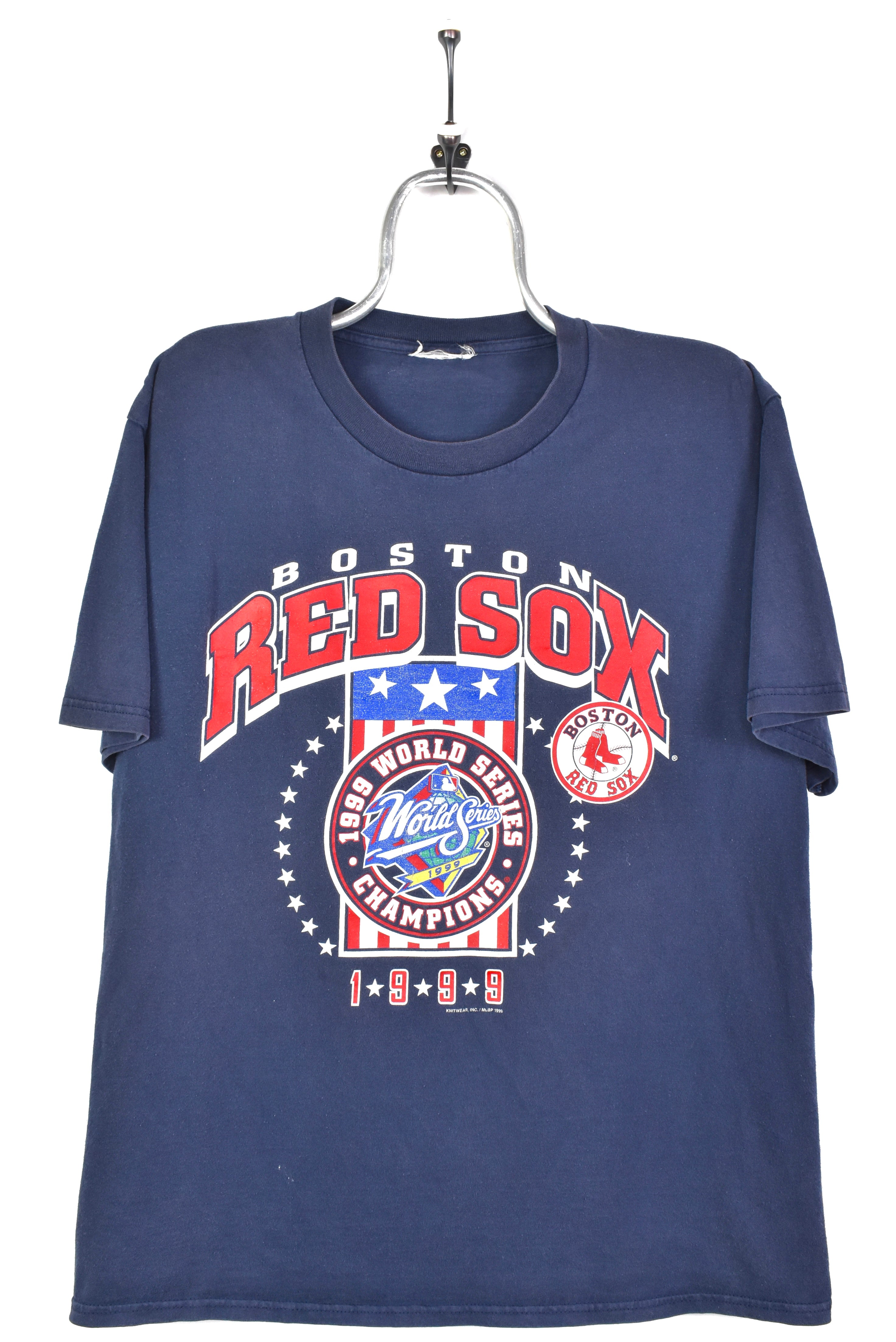 VINTAGE 1999 MLB BOSTON RED SOX NAVY T-SHIRT | LARGE PRO SPORT