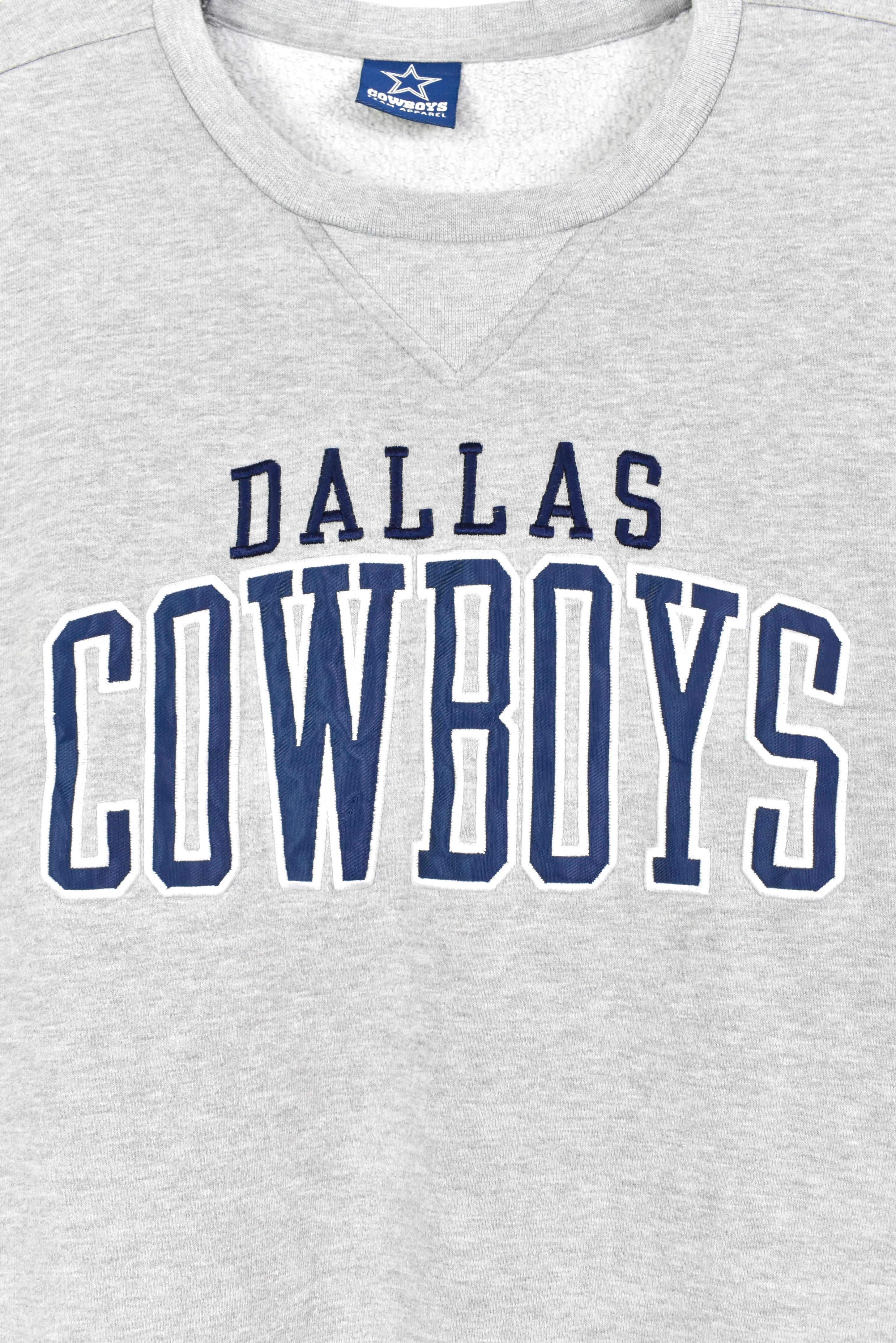 Vintage Dallas Cowboys sweatshirt, NFL grey embroidered crewneck - AU XXL PRO SPORT