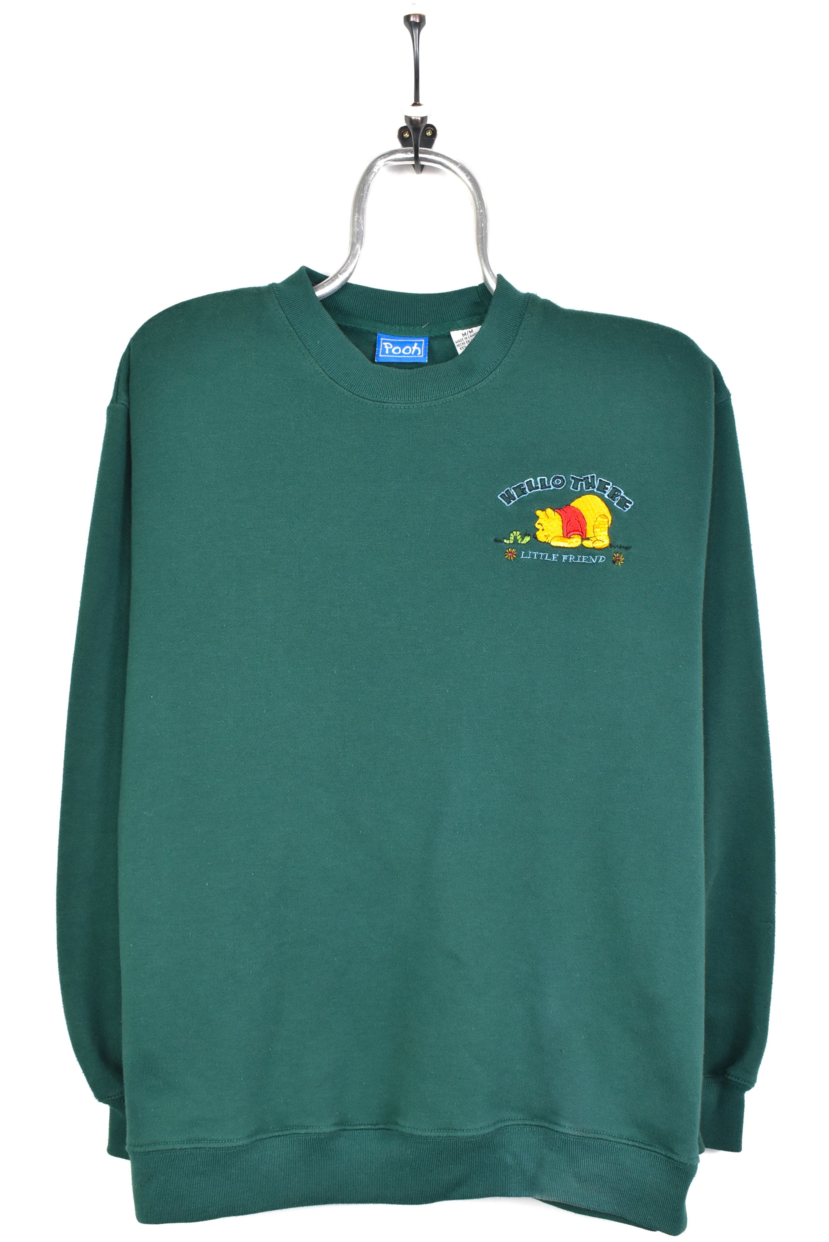 Vintage Disney Pooh embroidered green sweatshirt | Medium DISNEY / CARTOON