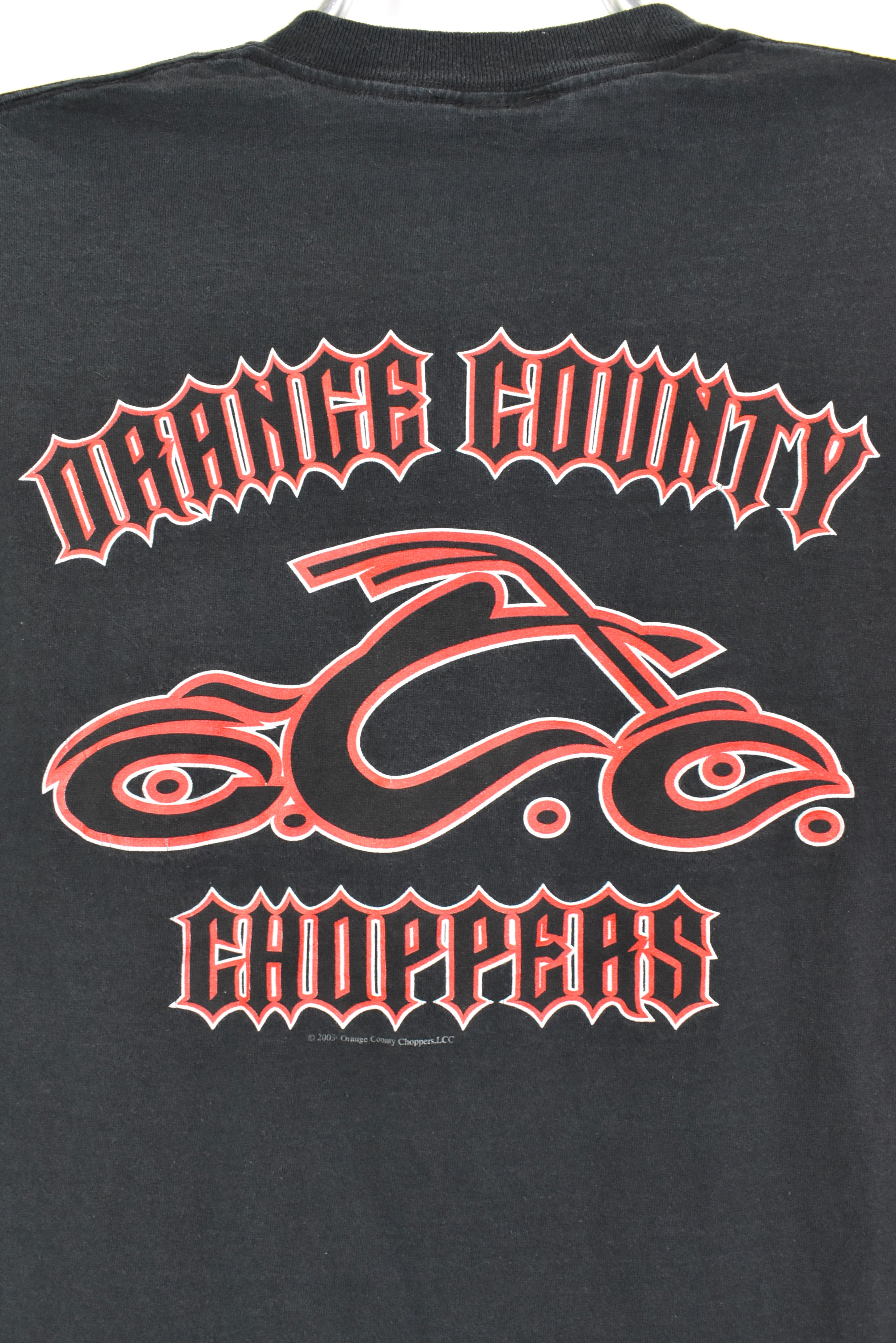 Vintage Orange County Choppers shirt, motorcycle biker long sleeve tee - small, black HARLEY DAVIDSON