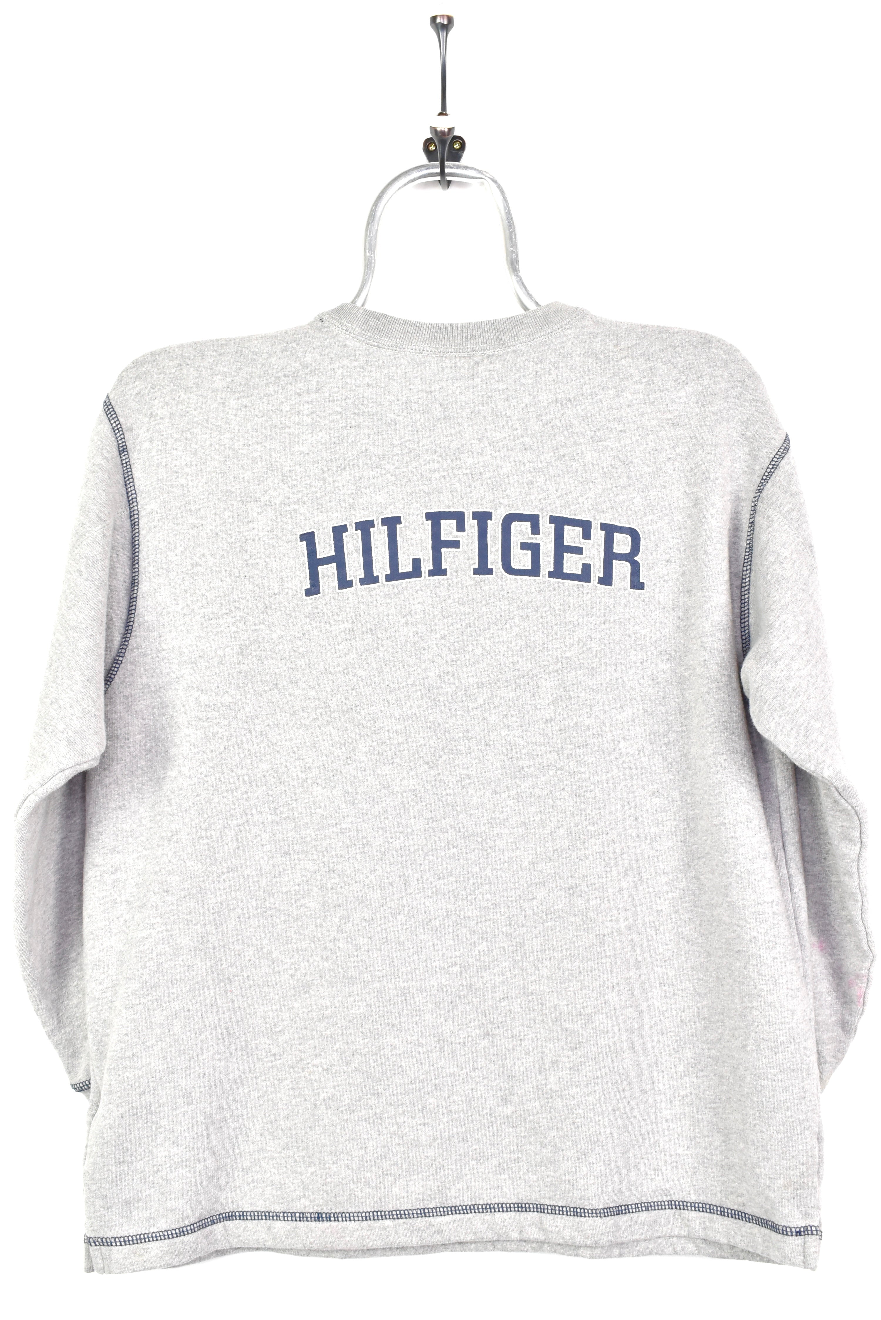 VINTAGE TOMMY HILFIGER GREY SWEATSHIRT | MEDIUM TOMMY HILFIGER