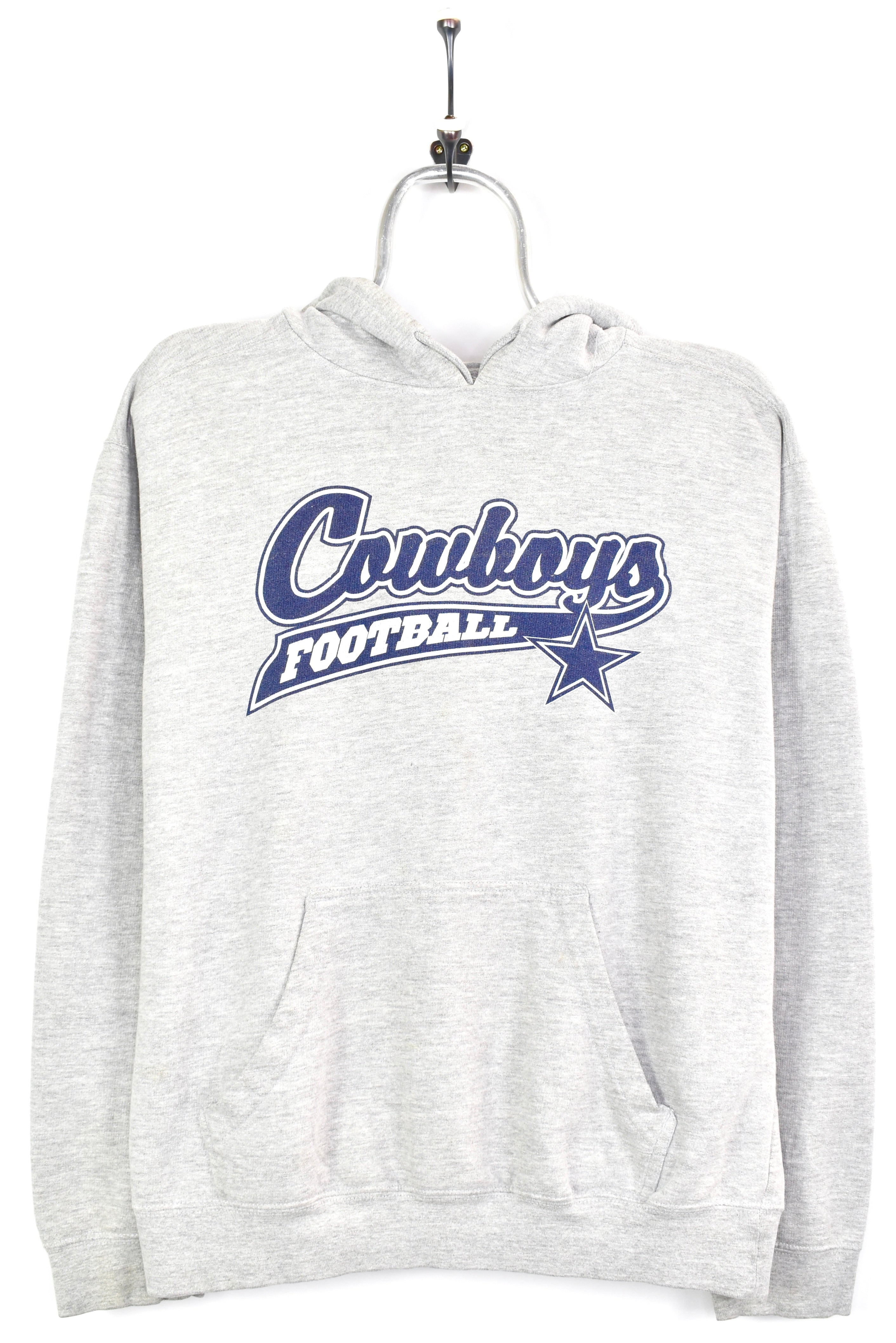 VINTAGE NFL DALLAS COWBOYS GREY HOODIE | MEDIUM PRO SPORT