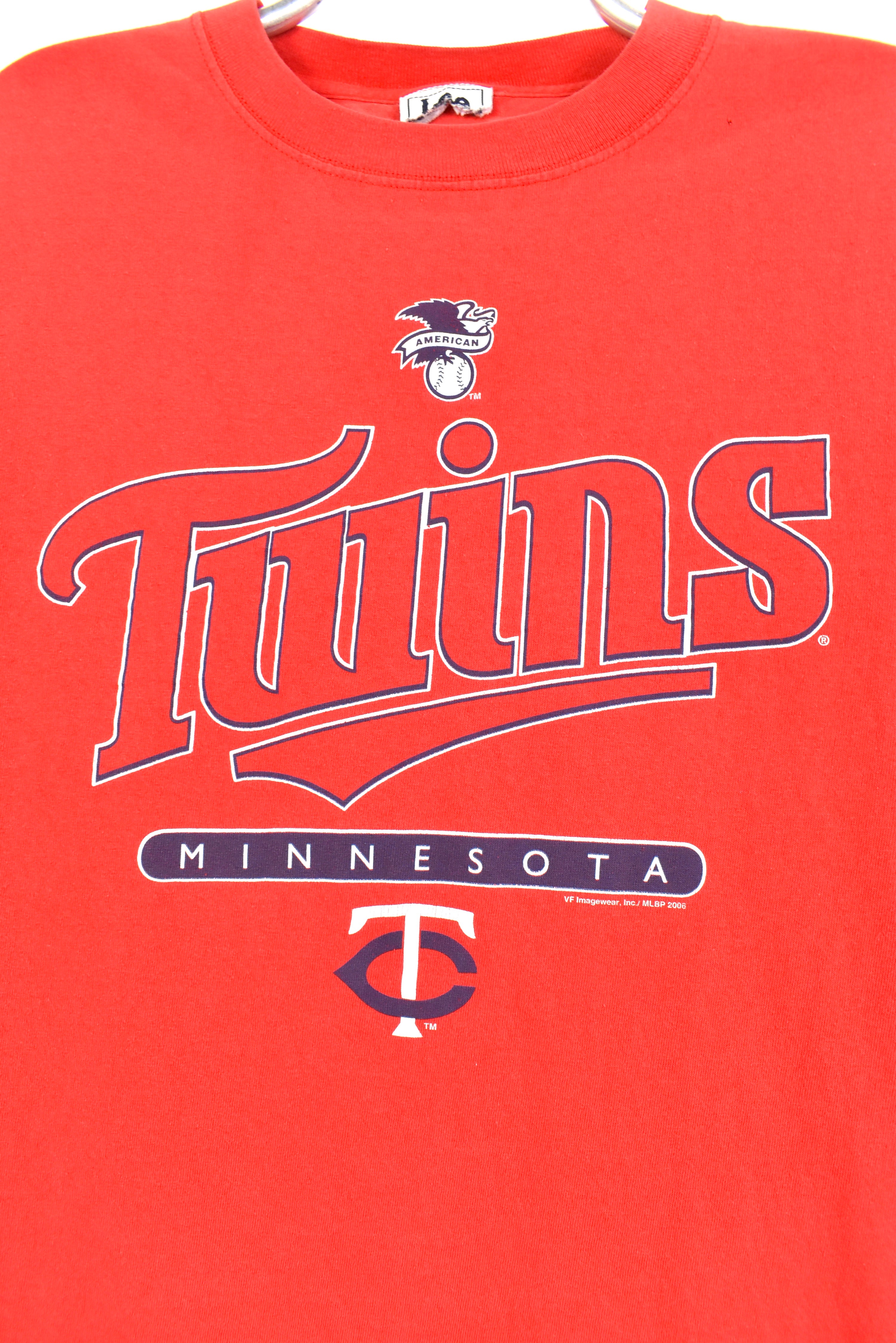 Vintage Minnesota twins shirt, MLB American baseball graphic tee - large, red PRO SPORT