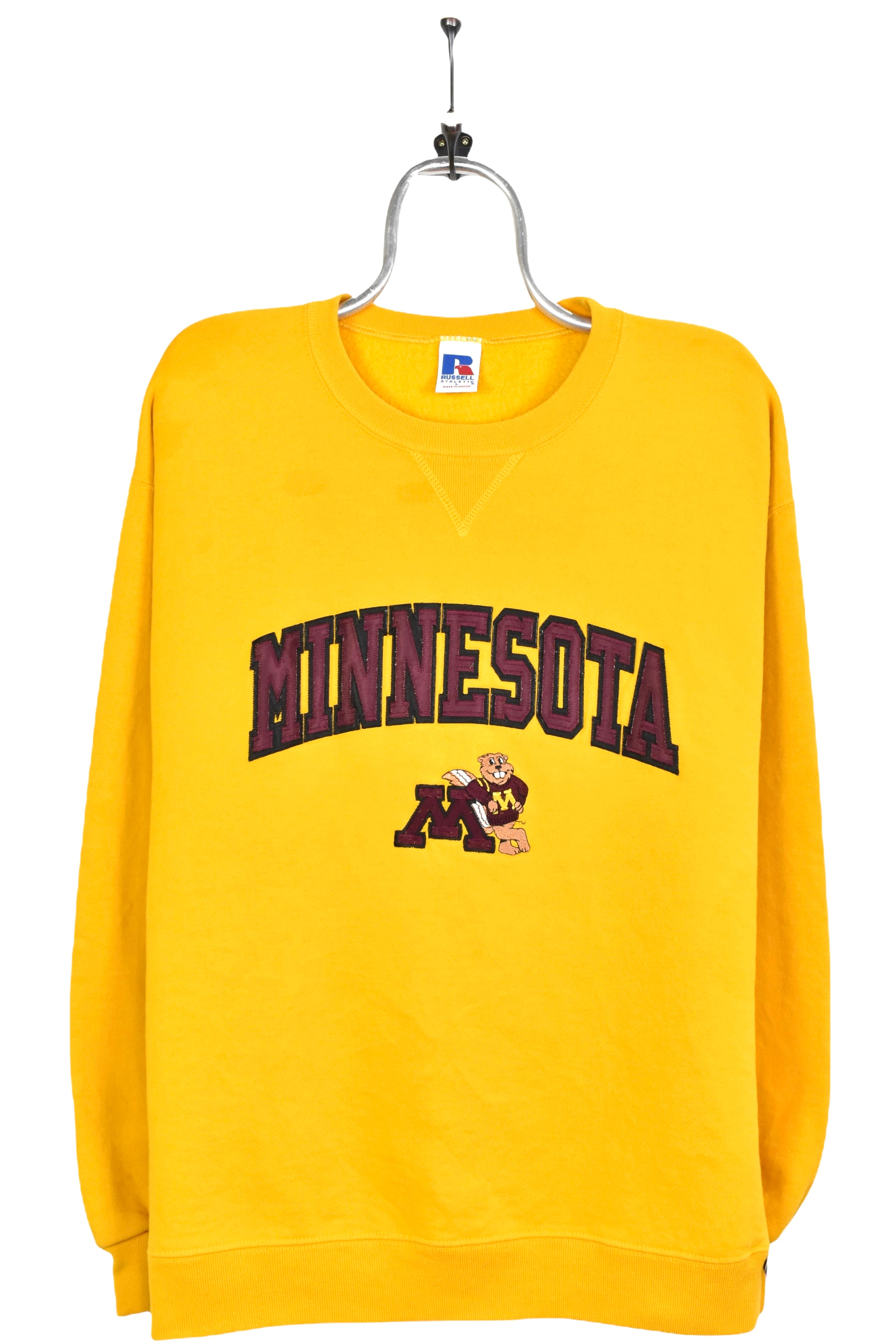 Vintage Minnesota University embroidered yellow sweatshirt | Large COLLEGE