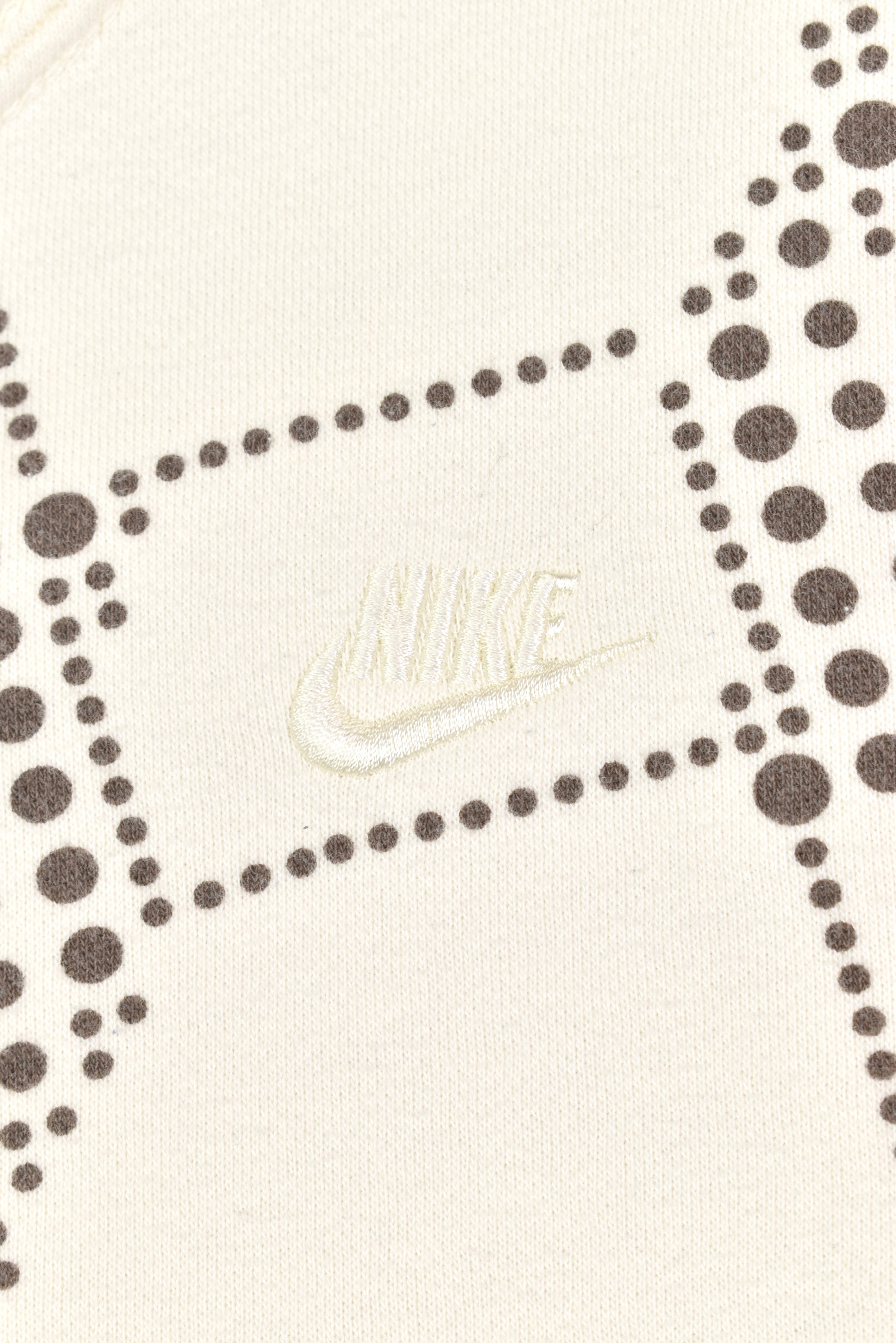 Vintage Nike embroidered cream hoodie | Medium NIKE