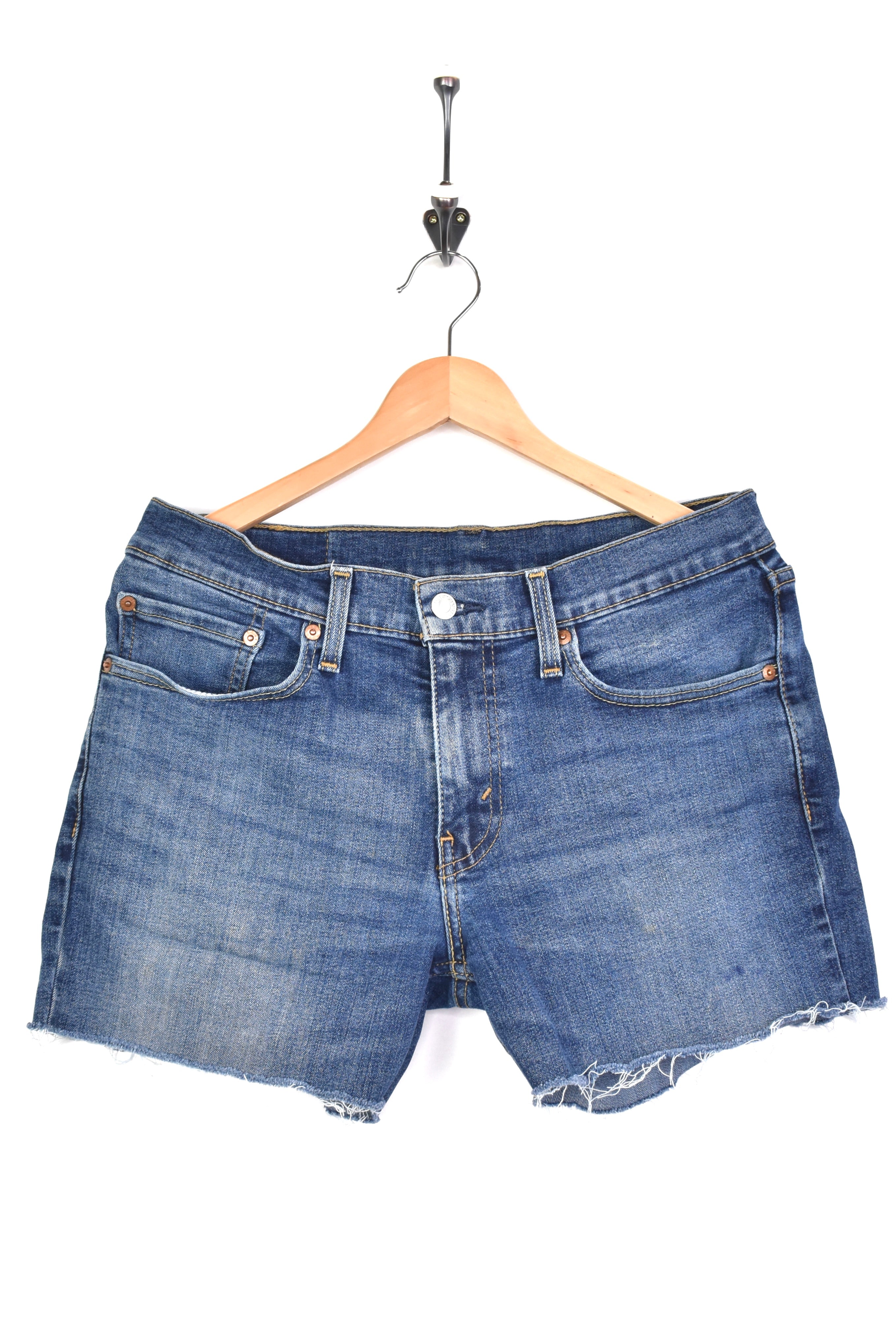 Women's modern Levi's shorts, rework denim jeans - blue, W31" LEVIS