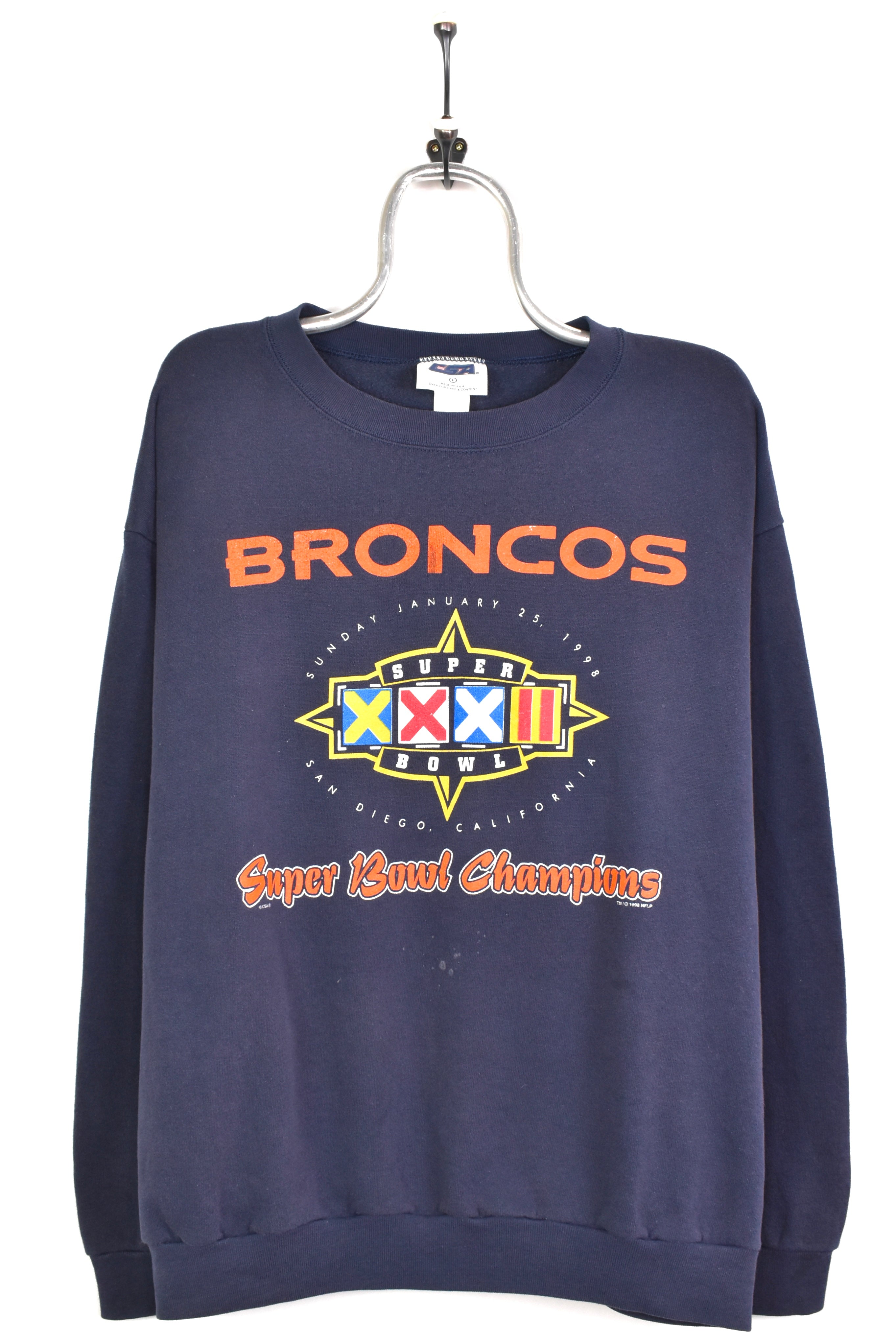 Vintage 1998 NFL Denver Broncos Super Bowl navy sweatshirt | XL PRO SPORT