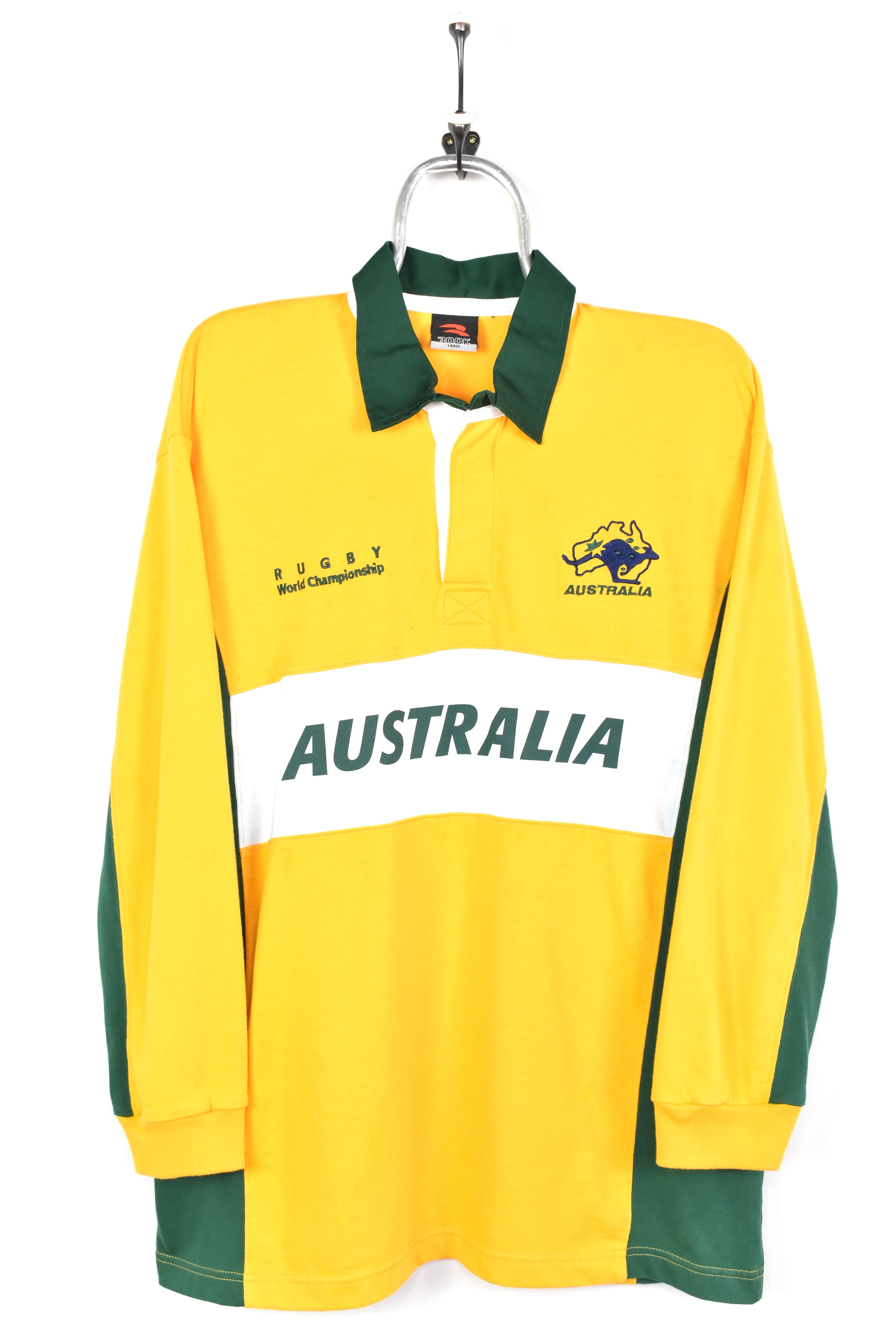 AUSTRALIAN RUGBY EMBROIDERED POLO SWEATSHIRT | LARGE PRO SPORT