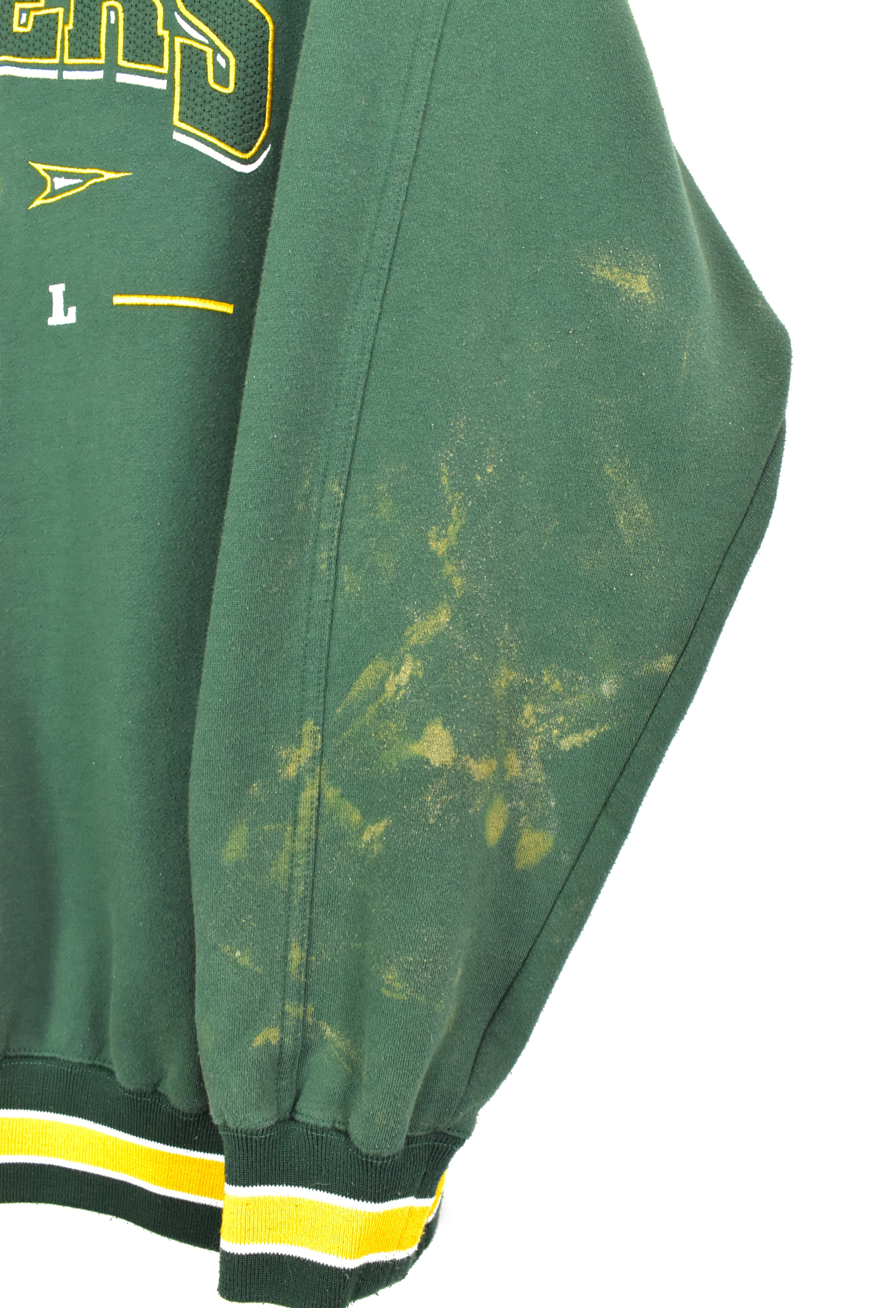 VINTAGE NFL GREEN BAY PACKERS EMBROIDERED GREEN SWEATSHIRT | XXL PRO SPORT
