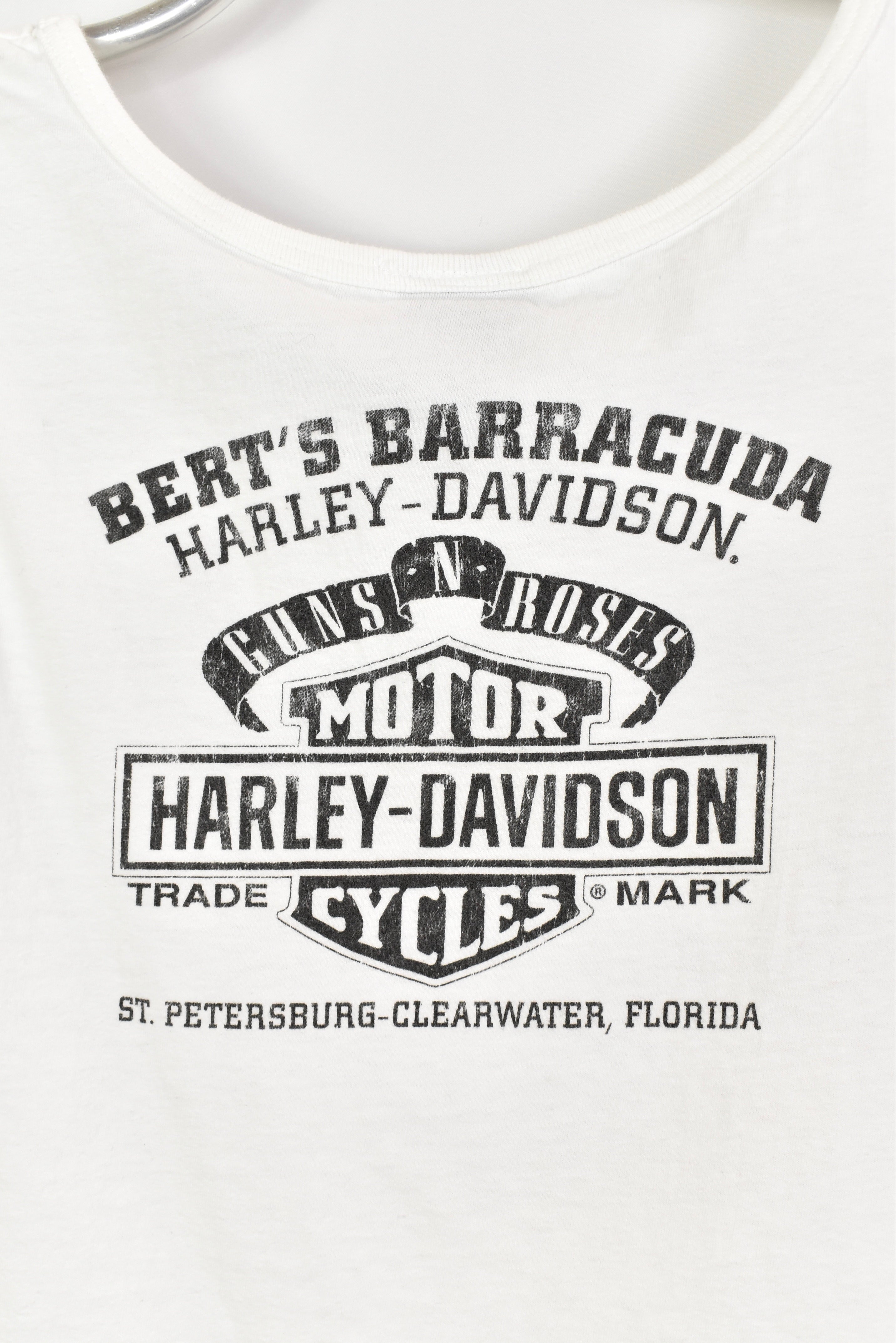 Women's modern Harley Davidson shirt, 2017 graphic singlet - large, white HARLEY DAVIDSON