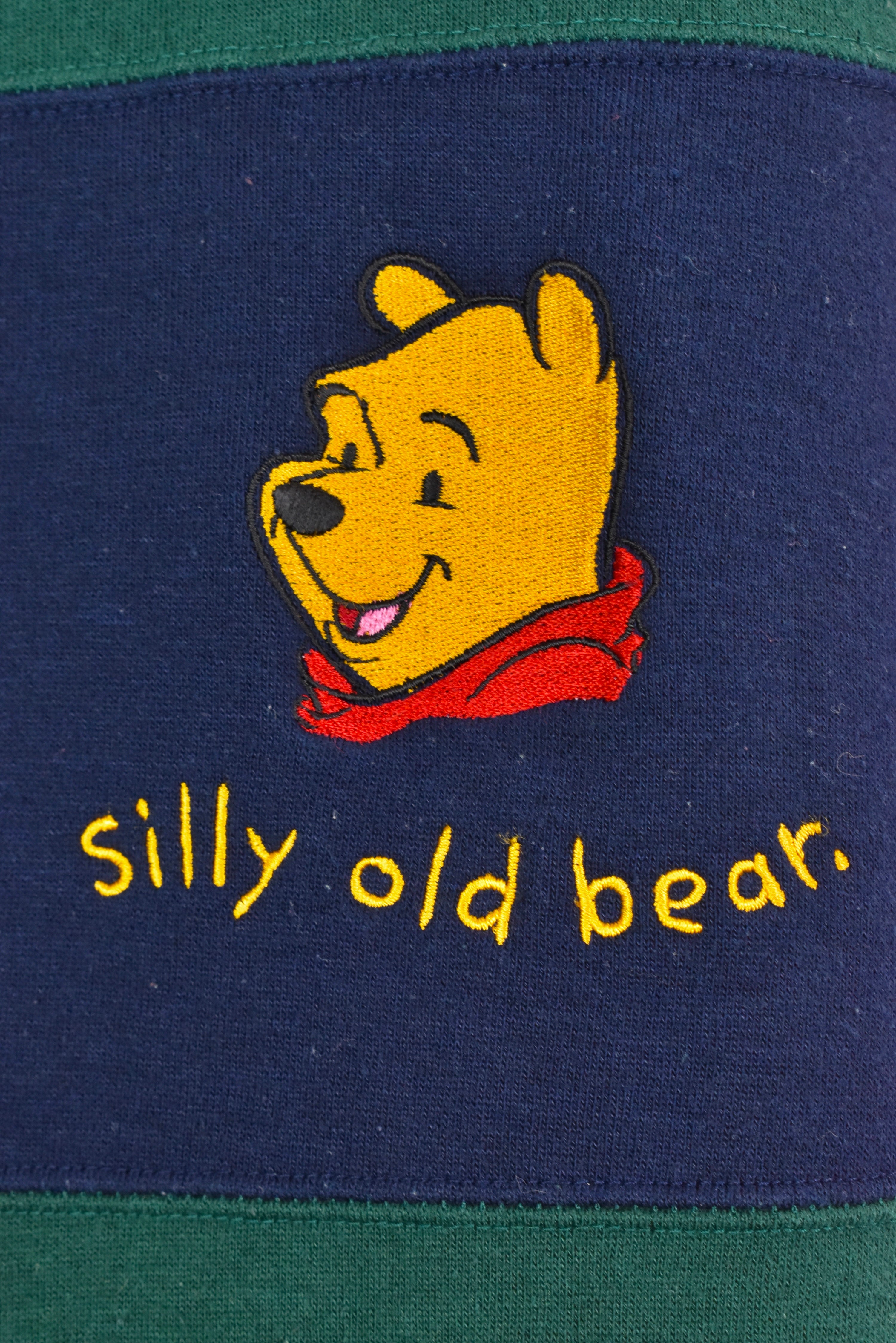Vintage Women's Disney sweatshirt, Winnie the Pooh embroidered crewneck - XL, striped DISNEY / CARTOON