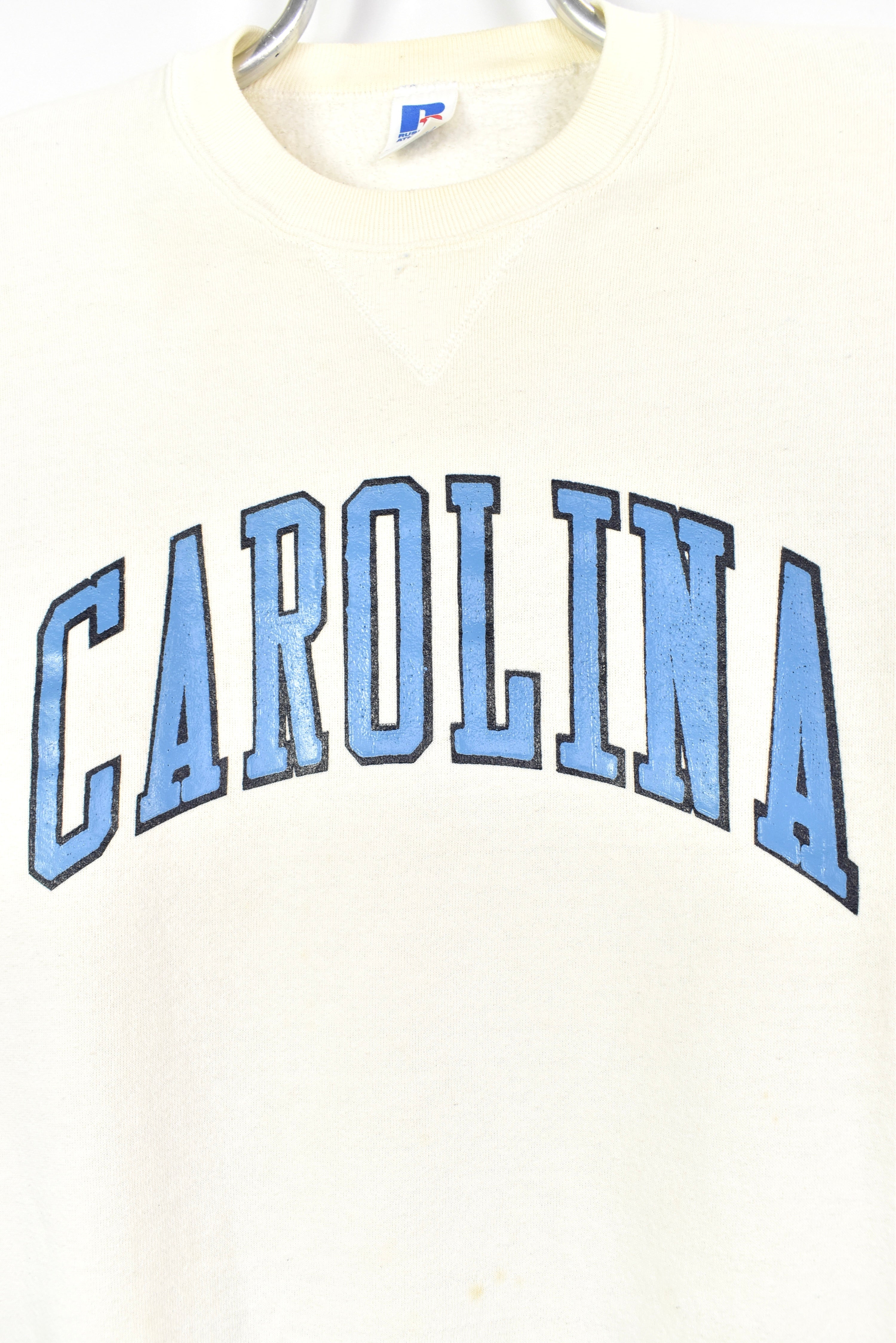 VINTAGE CAROLINA UNIVERSITY WHITE SWEATSHIRT | XL COLLEGE