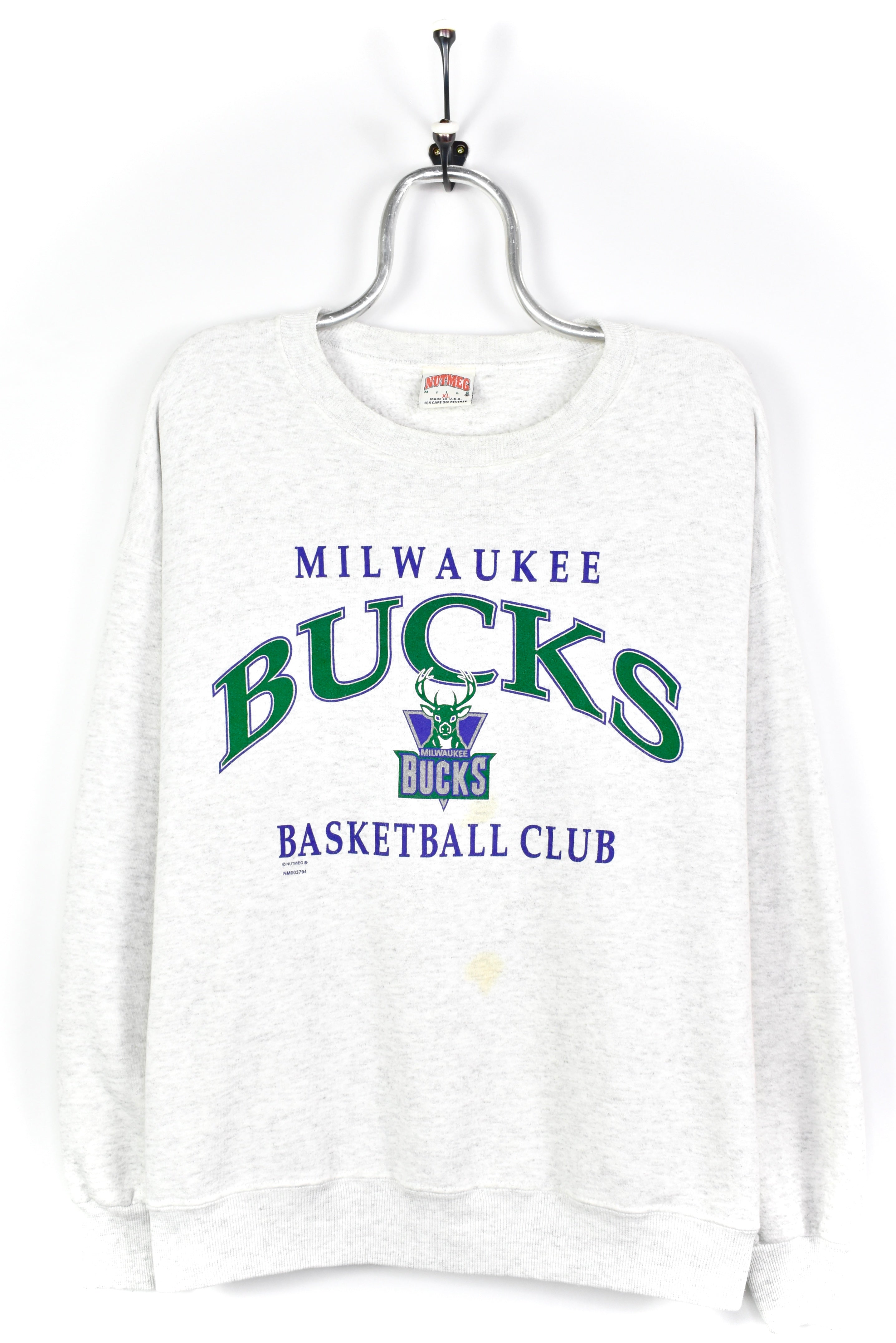 90s Milwaukee Bucks Grey Champion NBA Crewneck