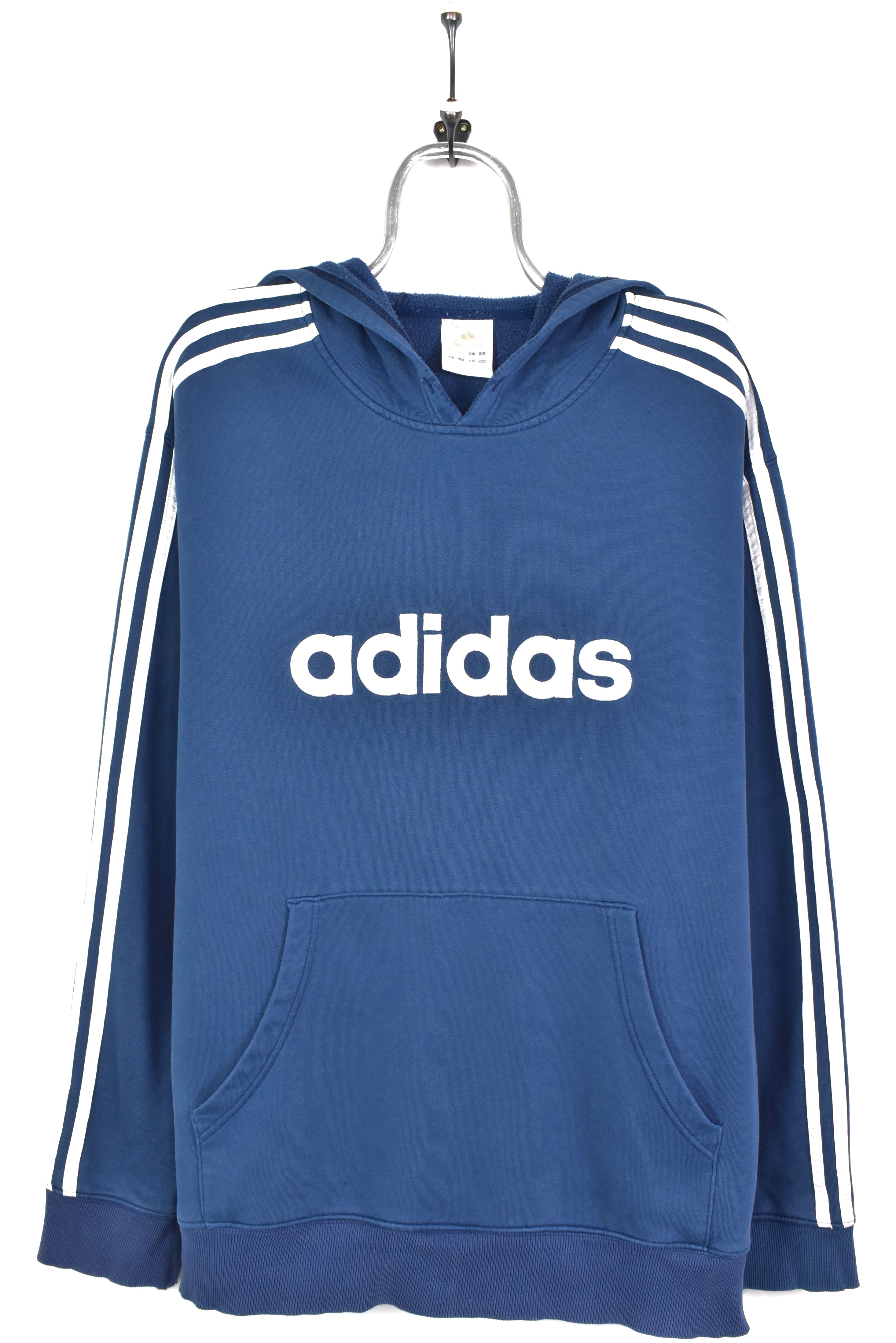 VINTAGE ADIDAS EMBROIDERED NAVY HOODIE | XL ADIDAS