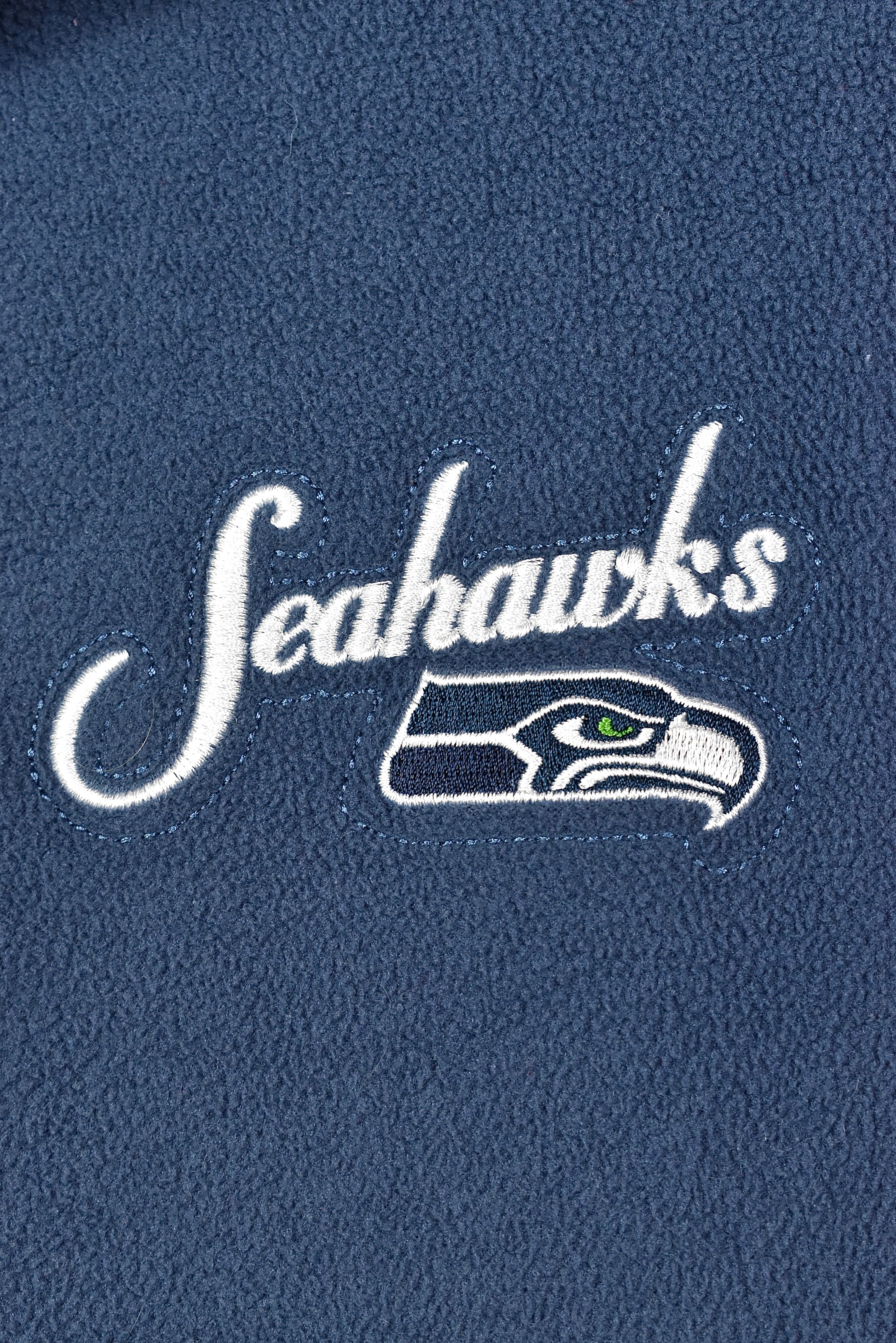 VINTAGE WOMEN'S NFL SEATTLE SEAHAWKS FLEECE 1/4 ZIP SWEATSHIRT | MEDIUM PRO SPORT