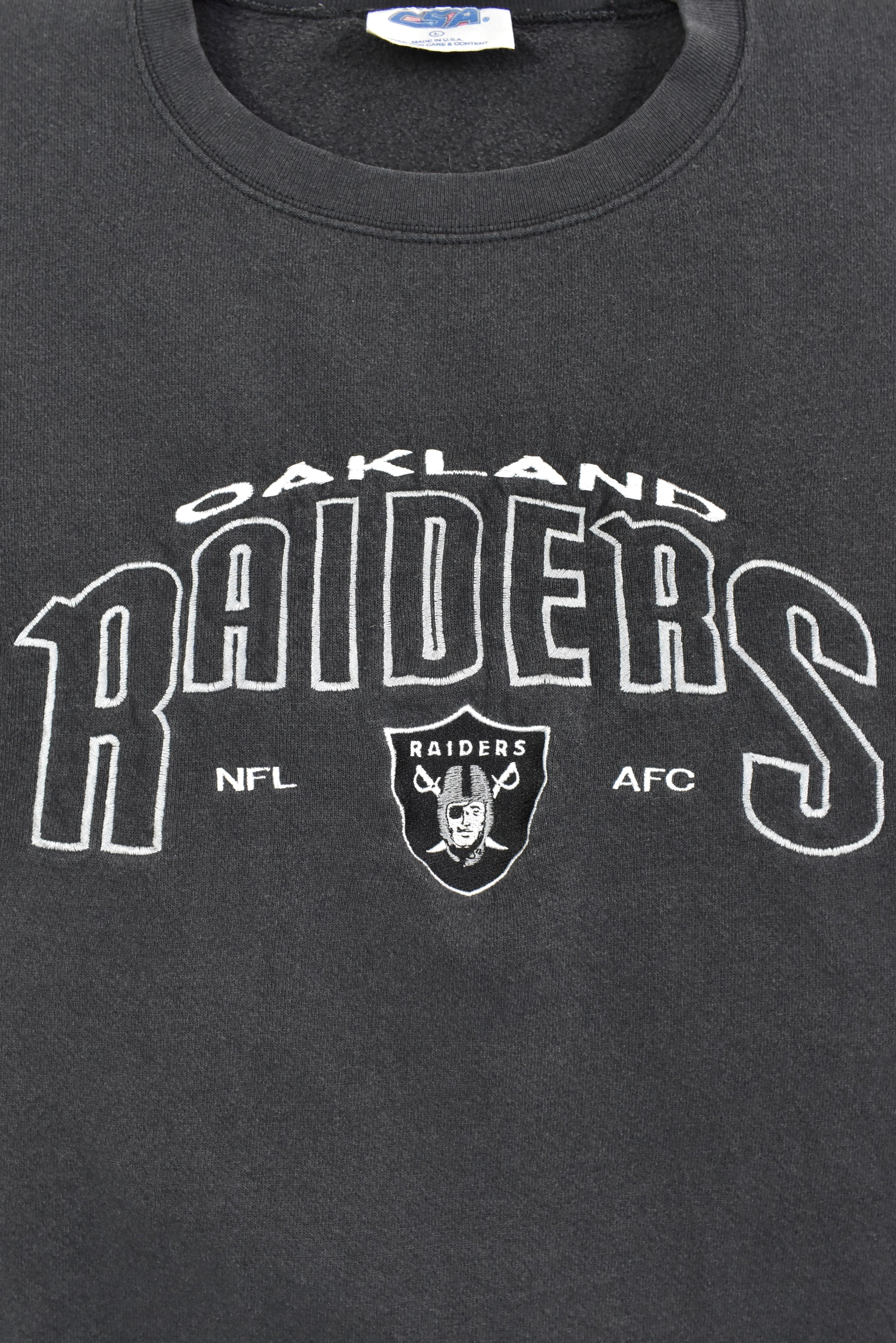 Vintage NFL Oakland Raiders embroidered black sweatshirt | XL PRO SPORT