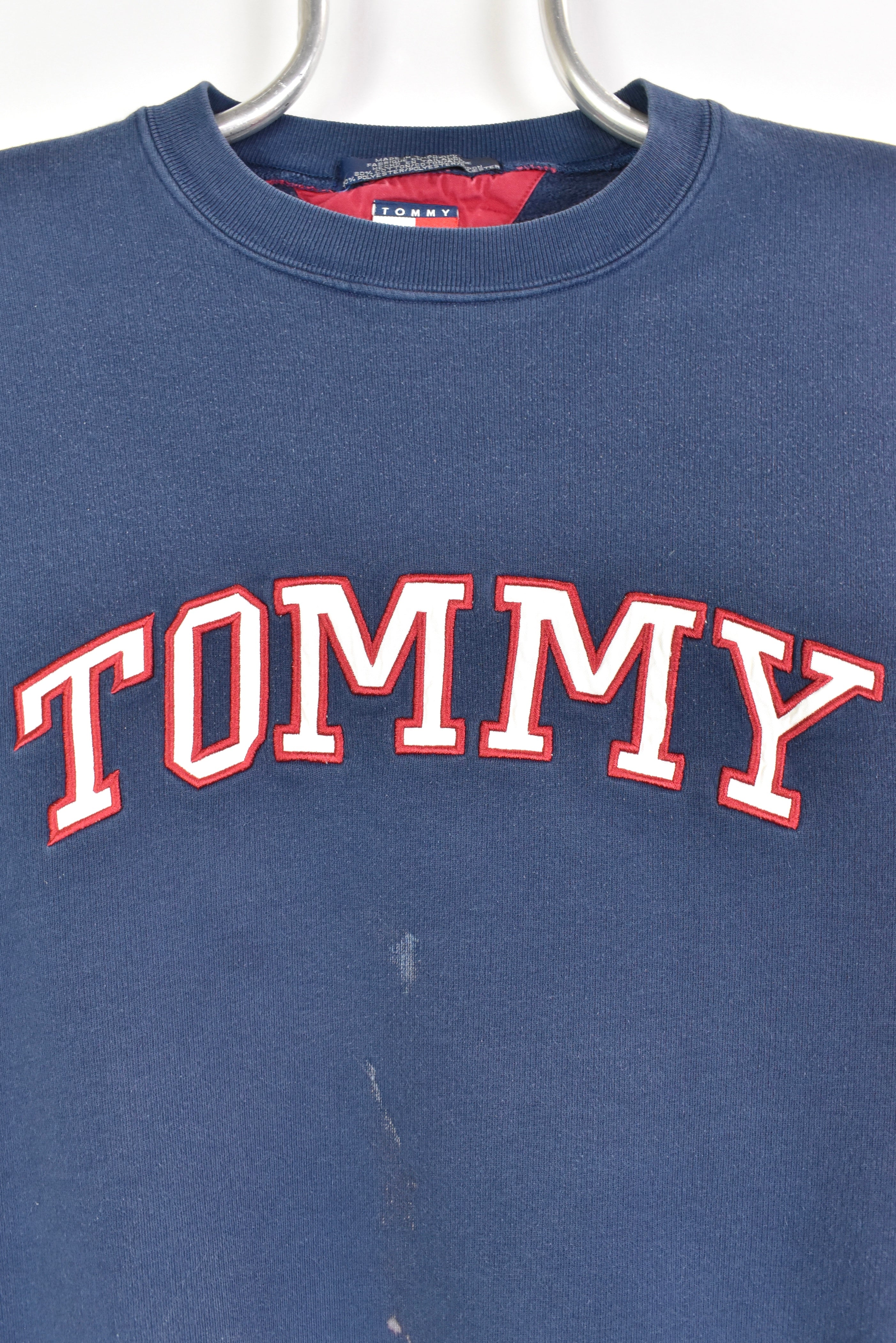 Vintage Tommy Hilfiger sweatshirt, navy blue embroidered crewneck - AU Large TOMMY HILFIGER