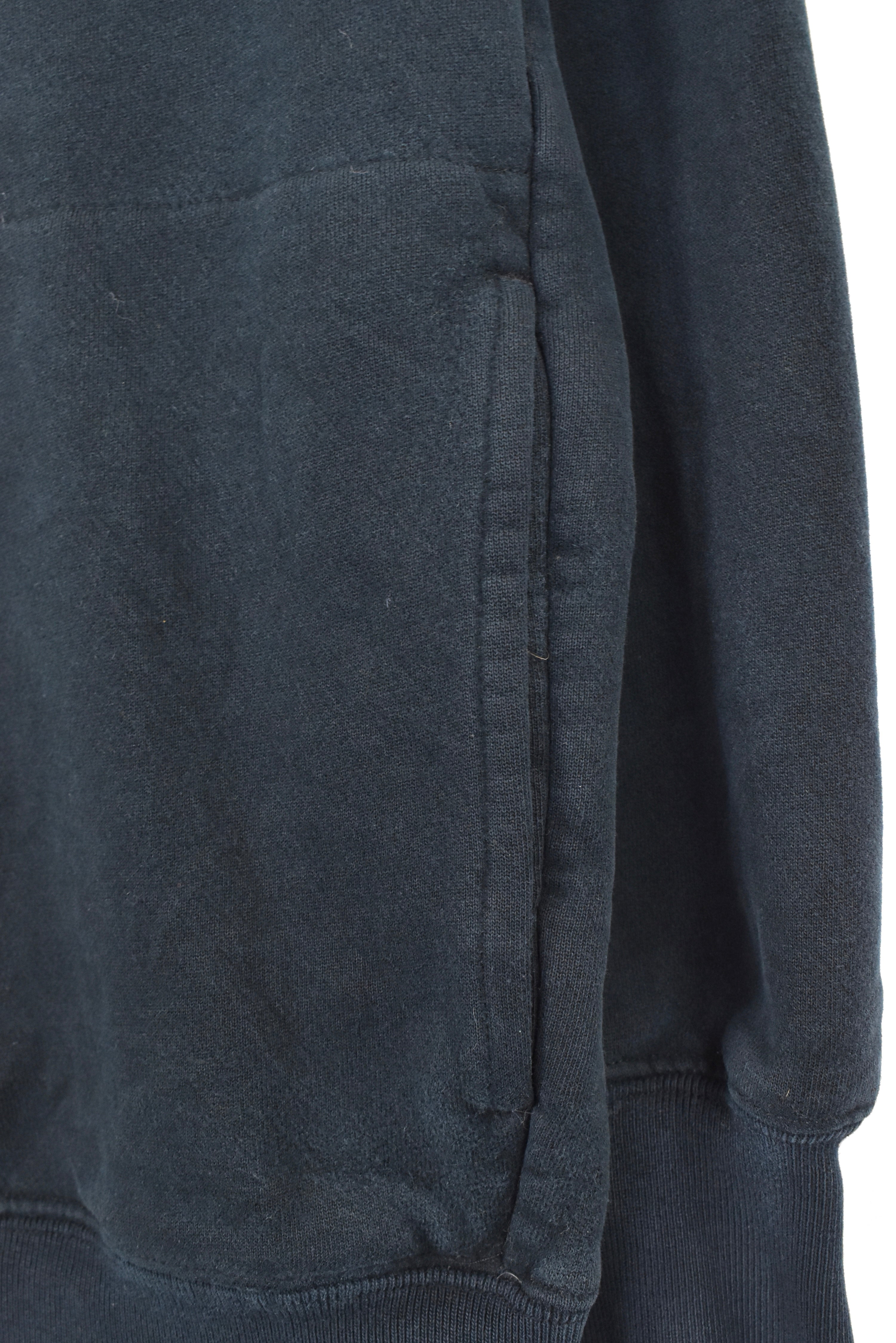 Vintage Nautica sweatshirt, black embroidered 1/4 zip jumper - AU L NAUTICA