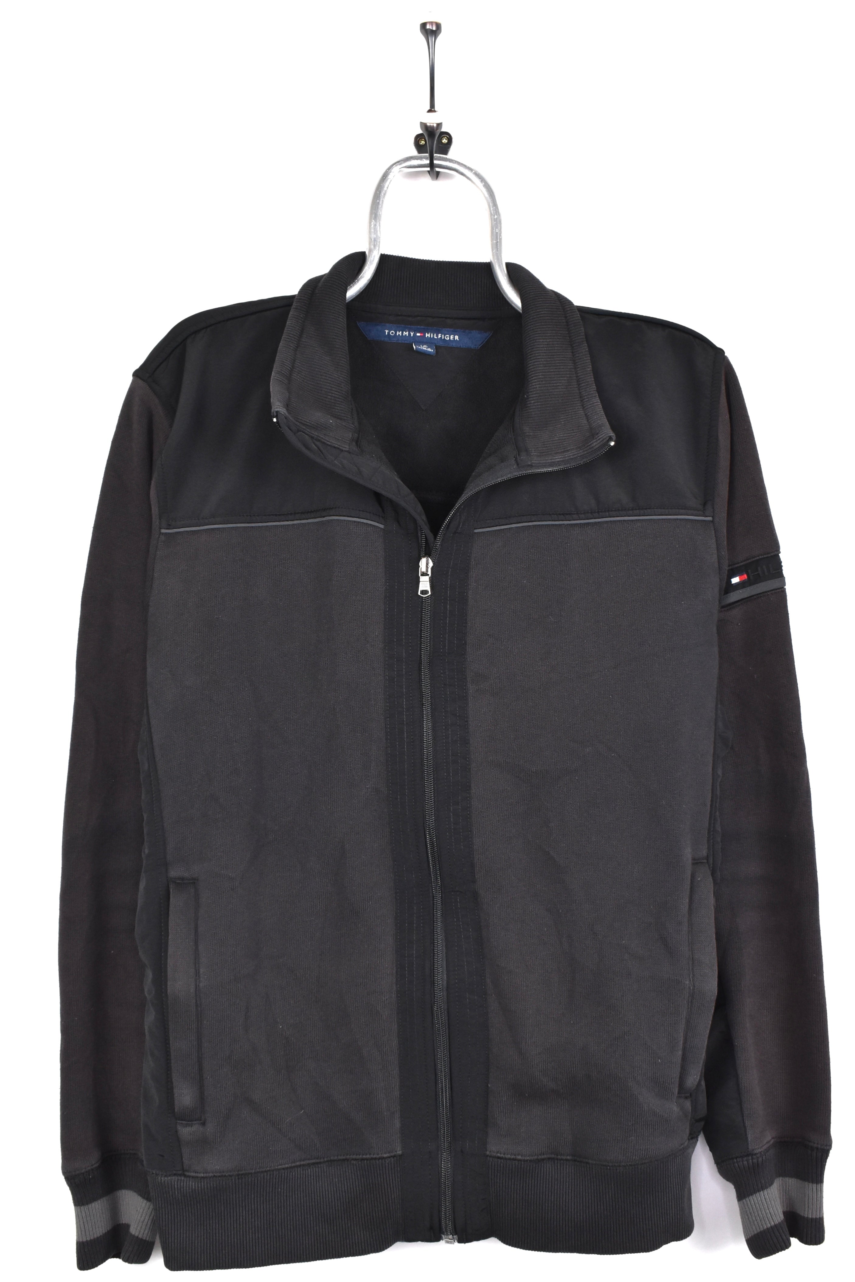 Vintage Tommy Hilfiger jacket, black heavy coat - AU L TOMMY HILFIGER