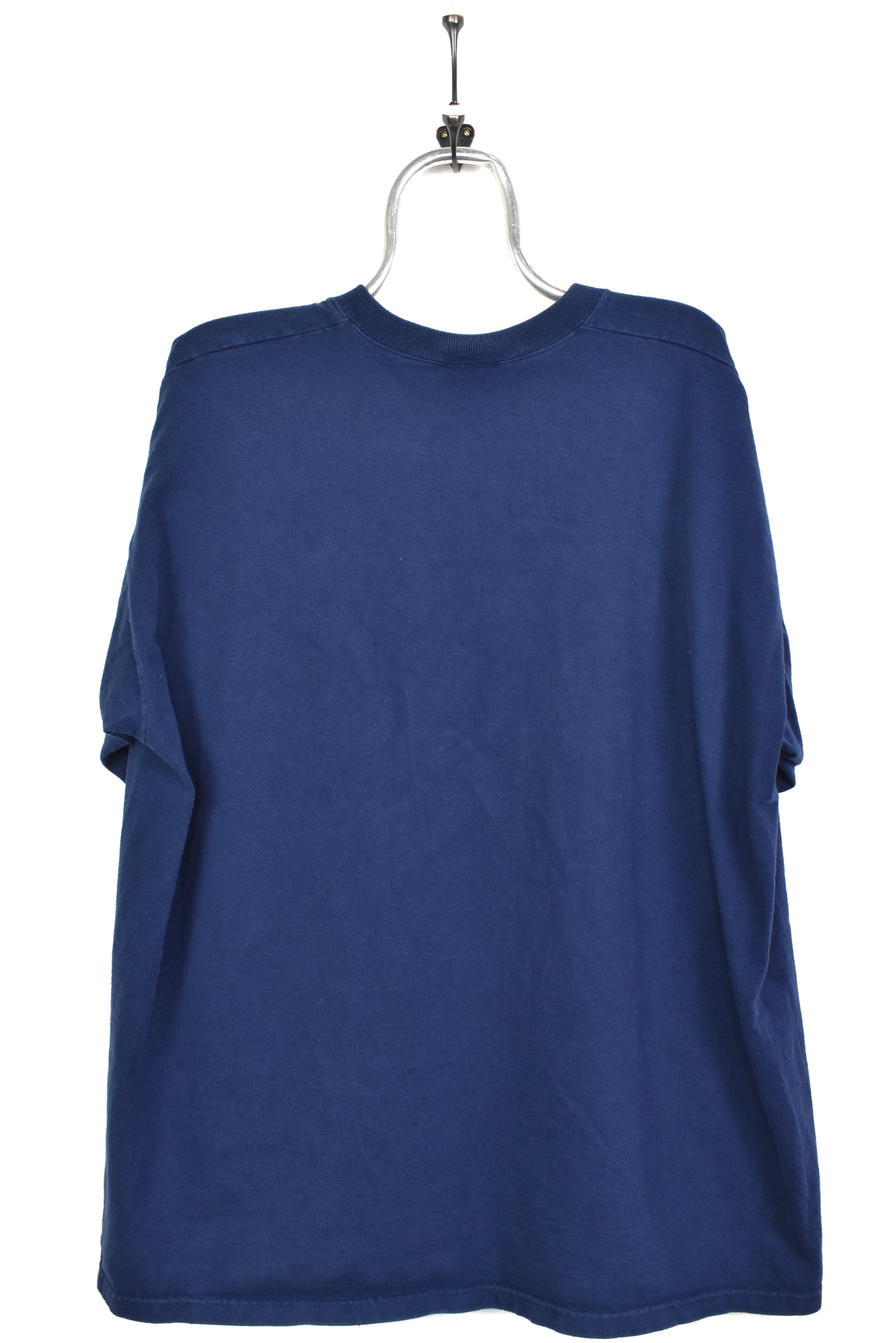 Vintage Wilson shirt, short sleeve embroidered tee - XXL, navy blue WILSON