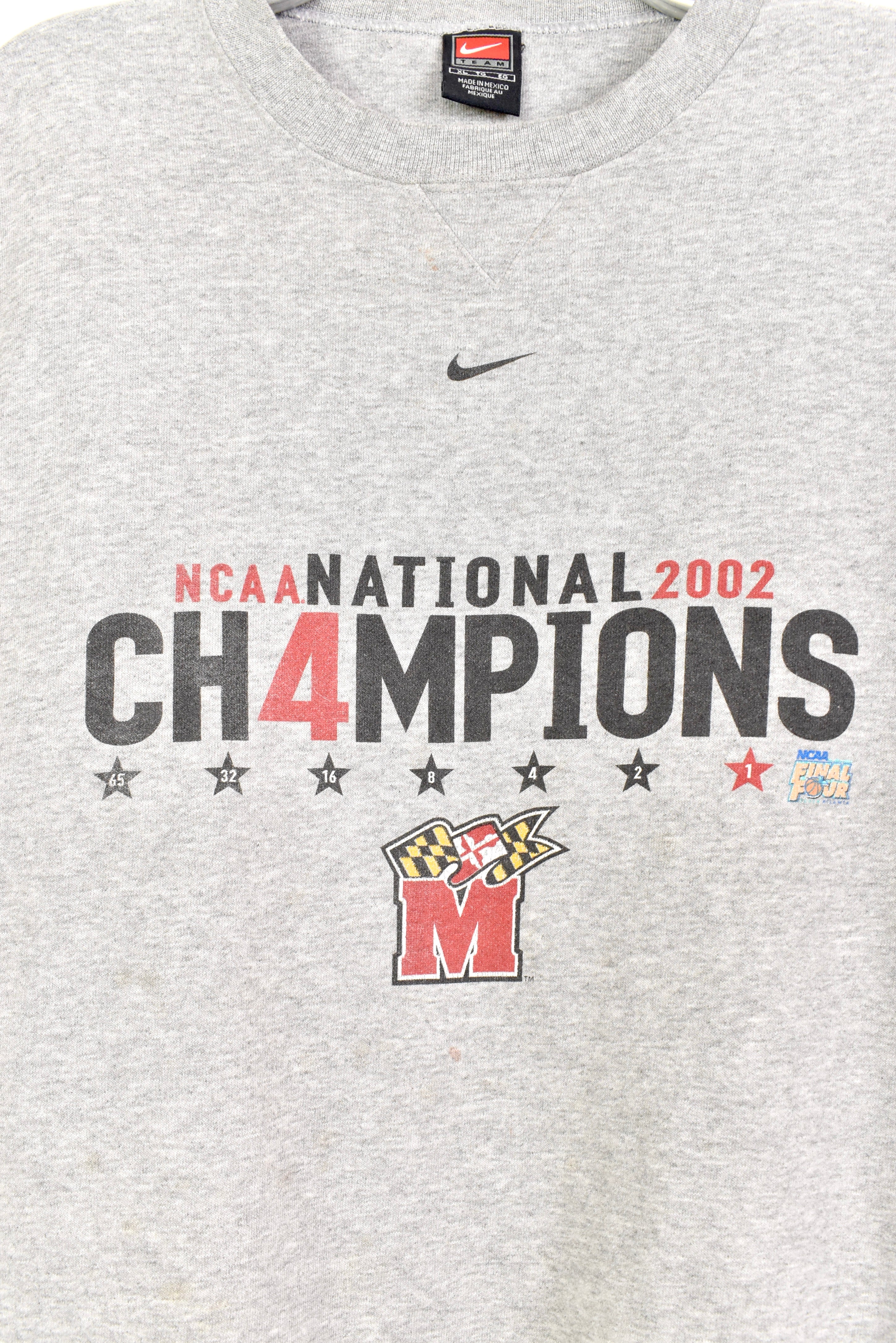 Vintage 2002 Nike NCAA Maryland University basketball grey sweatshirt | XXL COLLEGE
