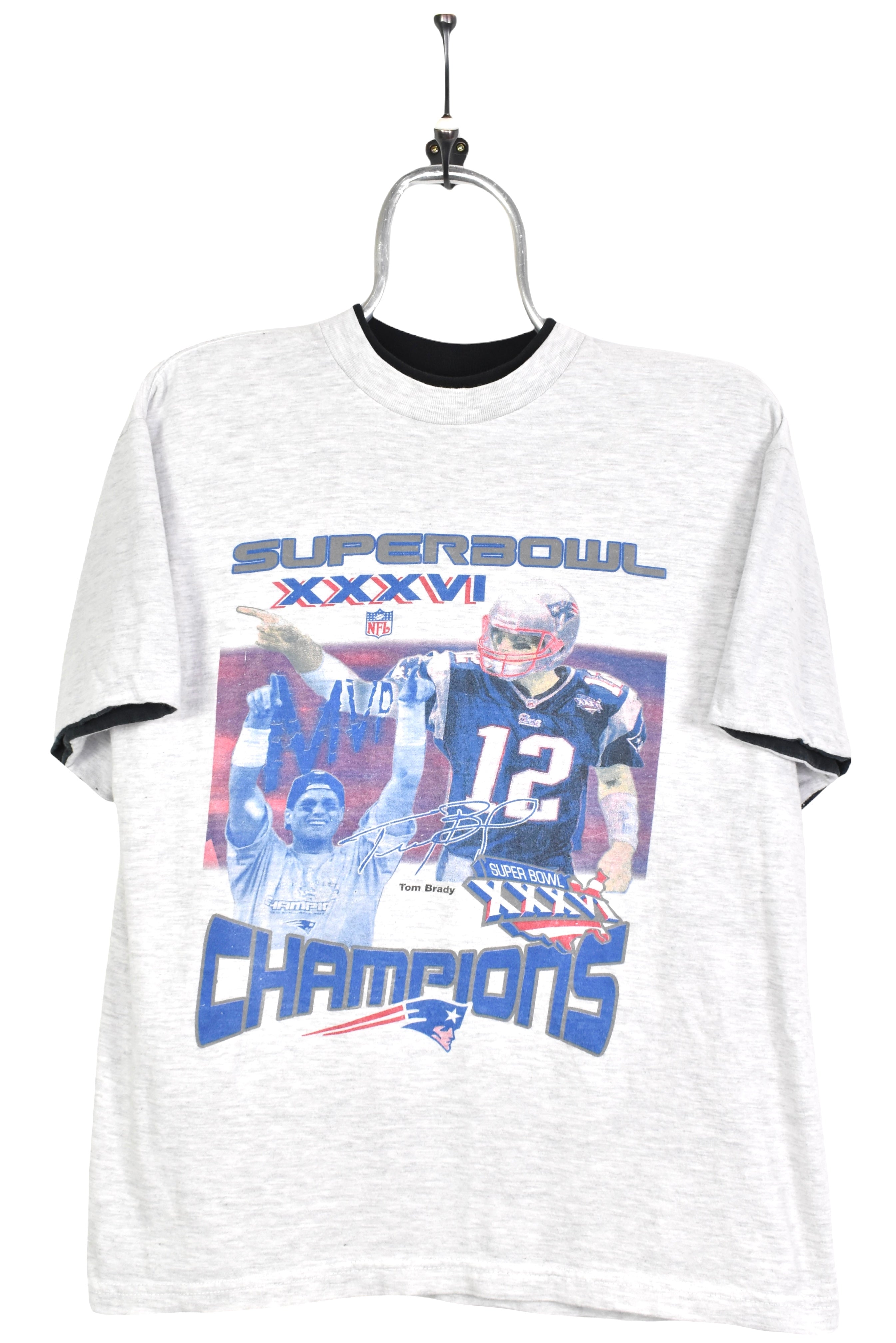 Vintage NFL New England Patriots Super Bowl grey t-shirt | Medium PRO SPORT