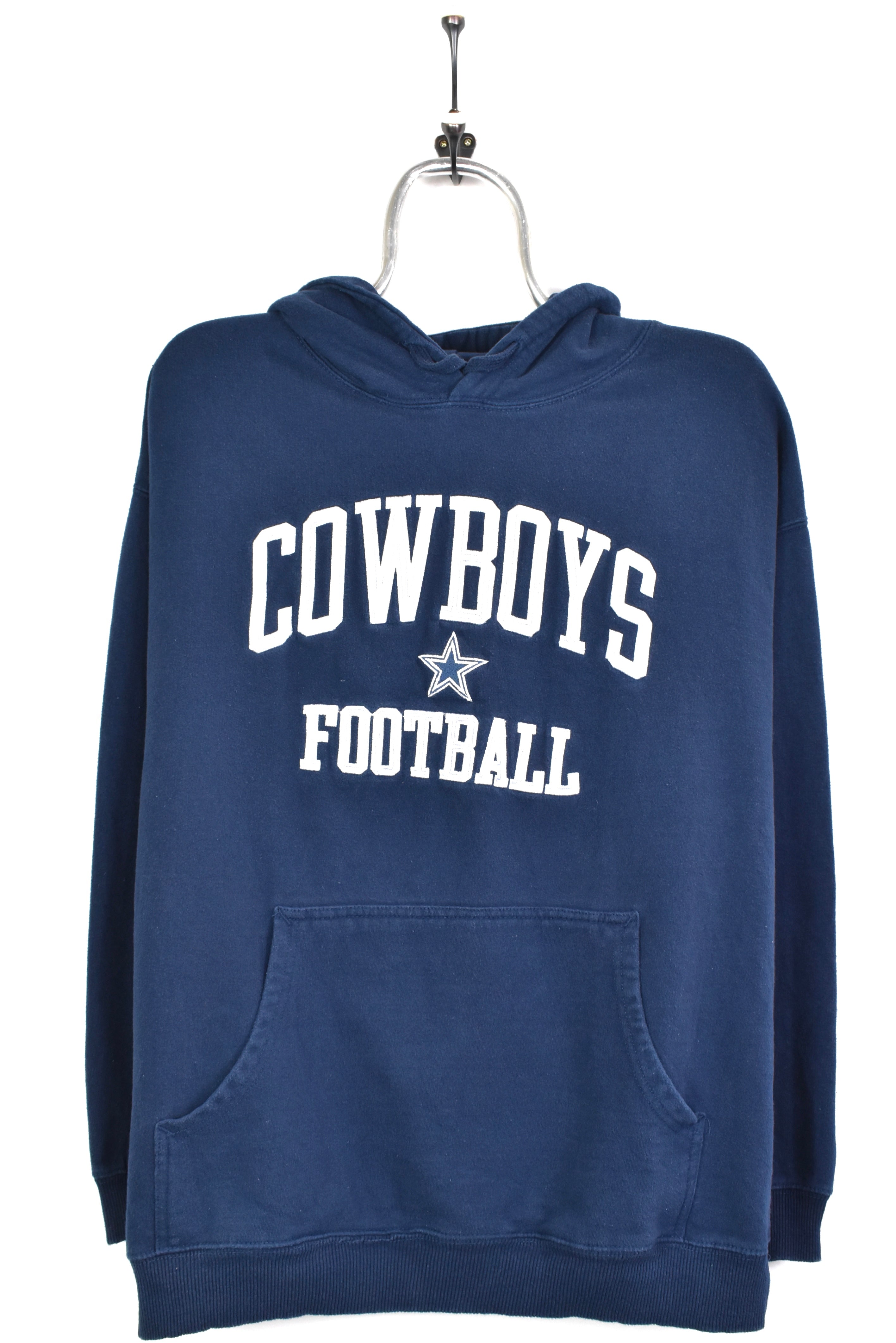 Vintage NFL Dallas Cowboys embroidered navy hoodie | Large PRO SPORT
