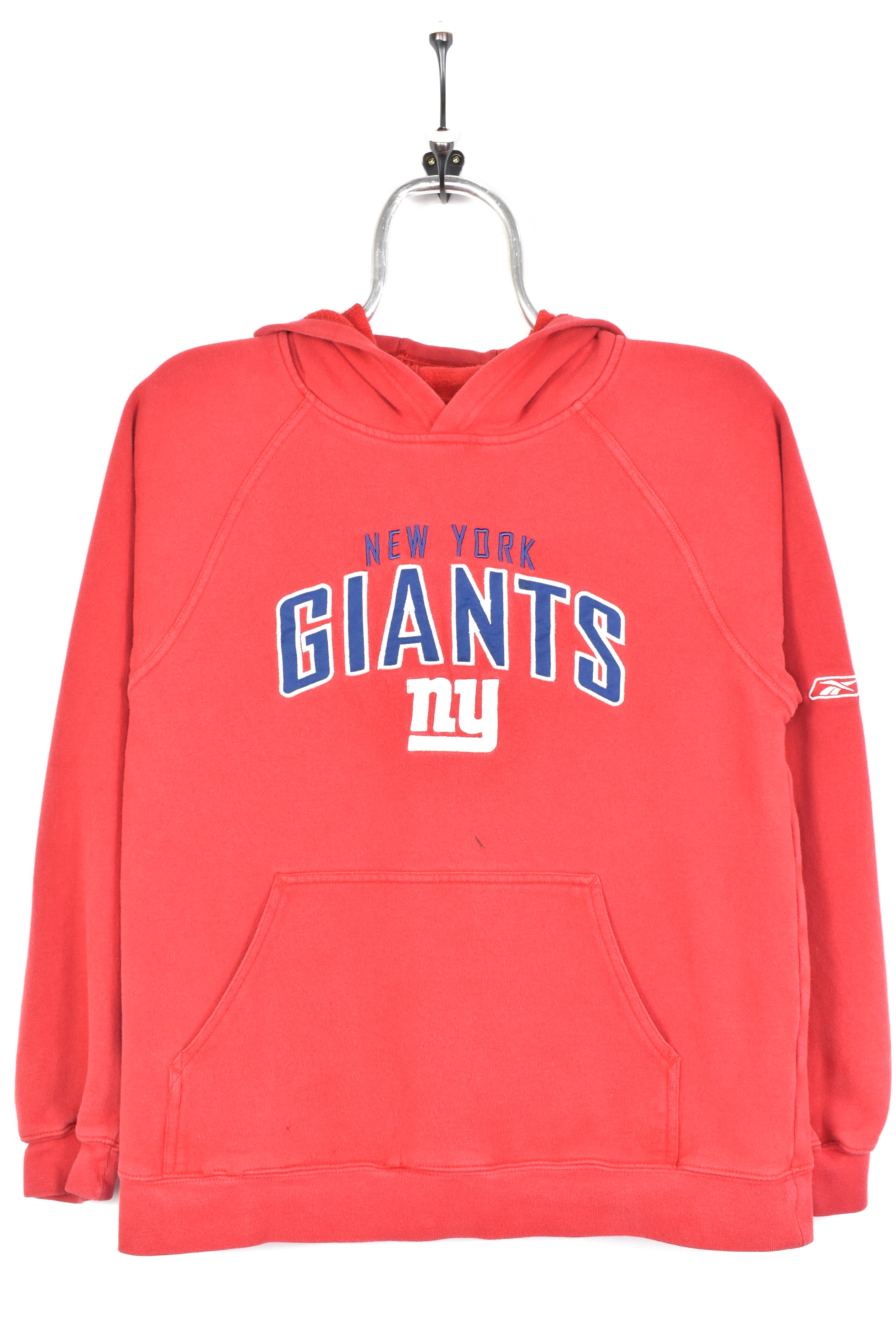 VINTAGE NFL NEW YORK GIANTS EMBROIDERED RED HOODIE XS