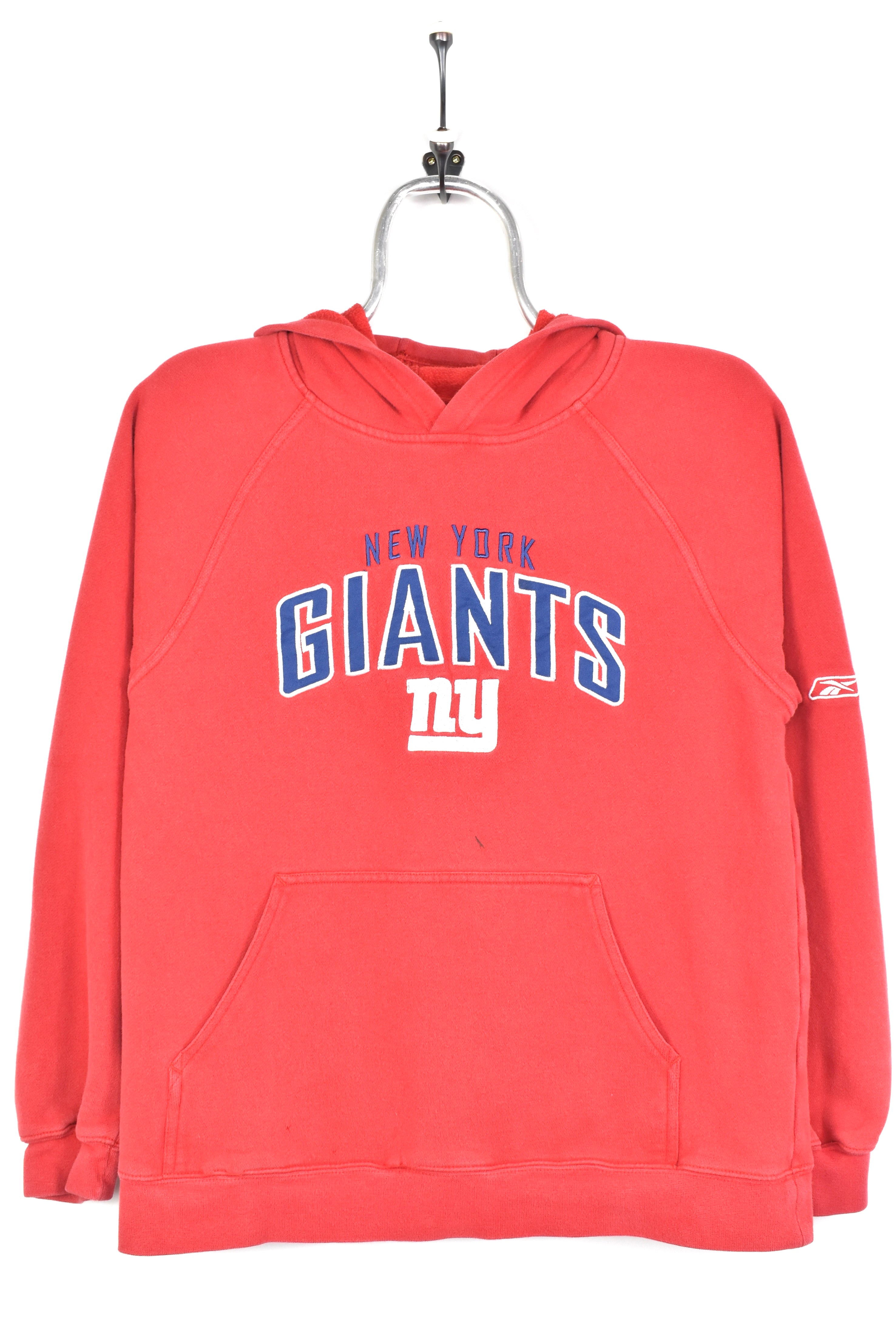 VINTAGE NFL NEW YORK GIANTS EMBROIDERED RED HOODIE | XS PRO SPORT