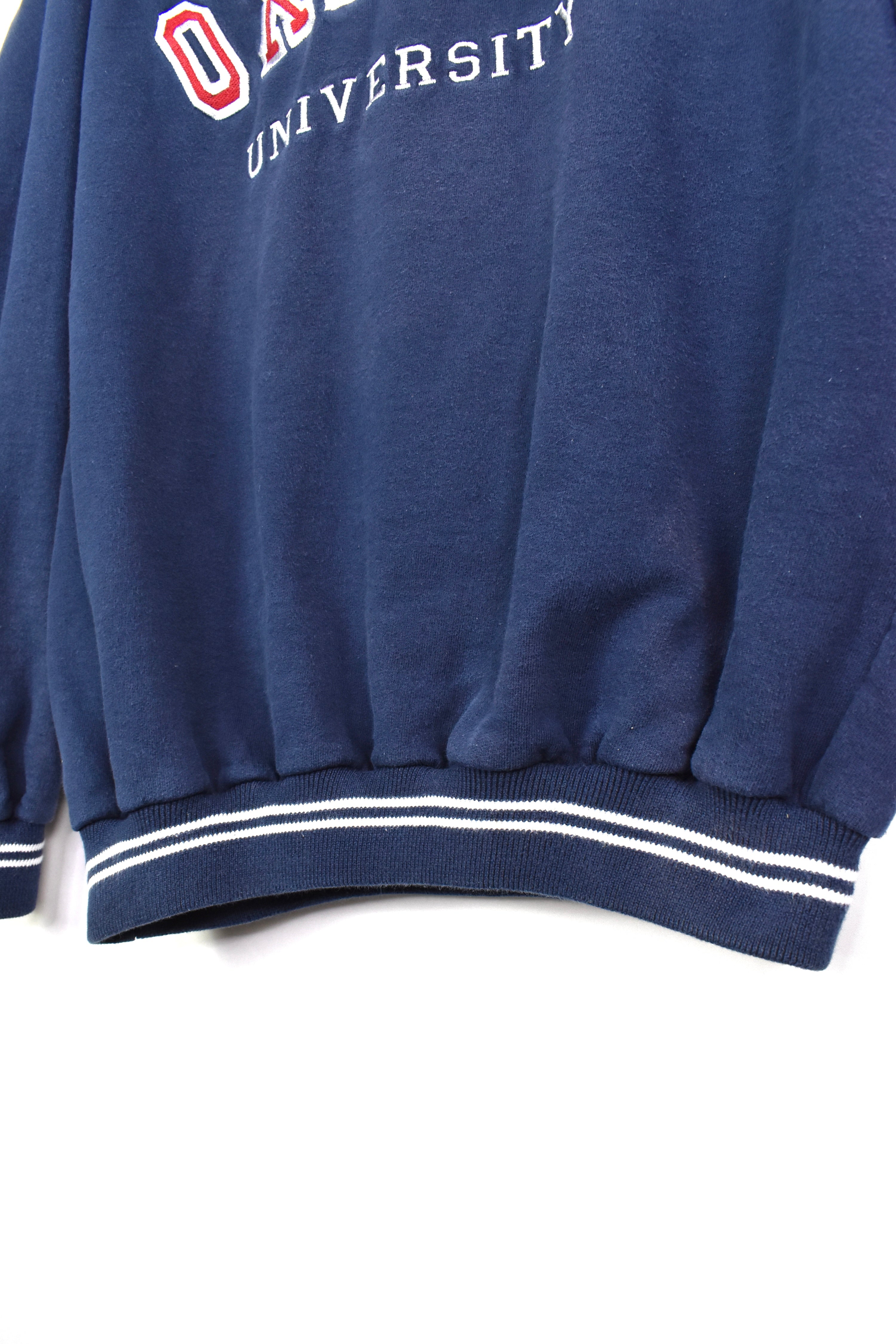 Vintage University of Oxford sweatshirt, college embroidered crewneck - XL, navy blue COLLEGE