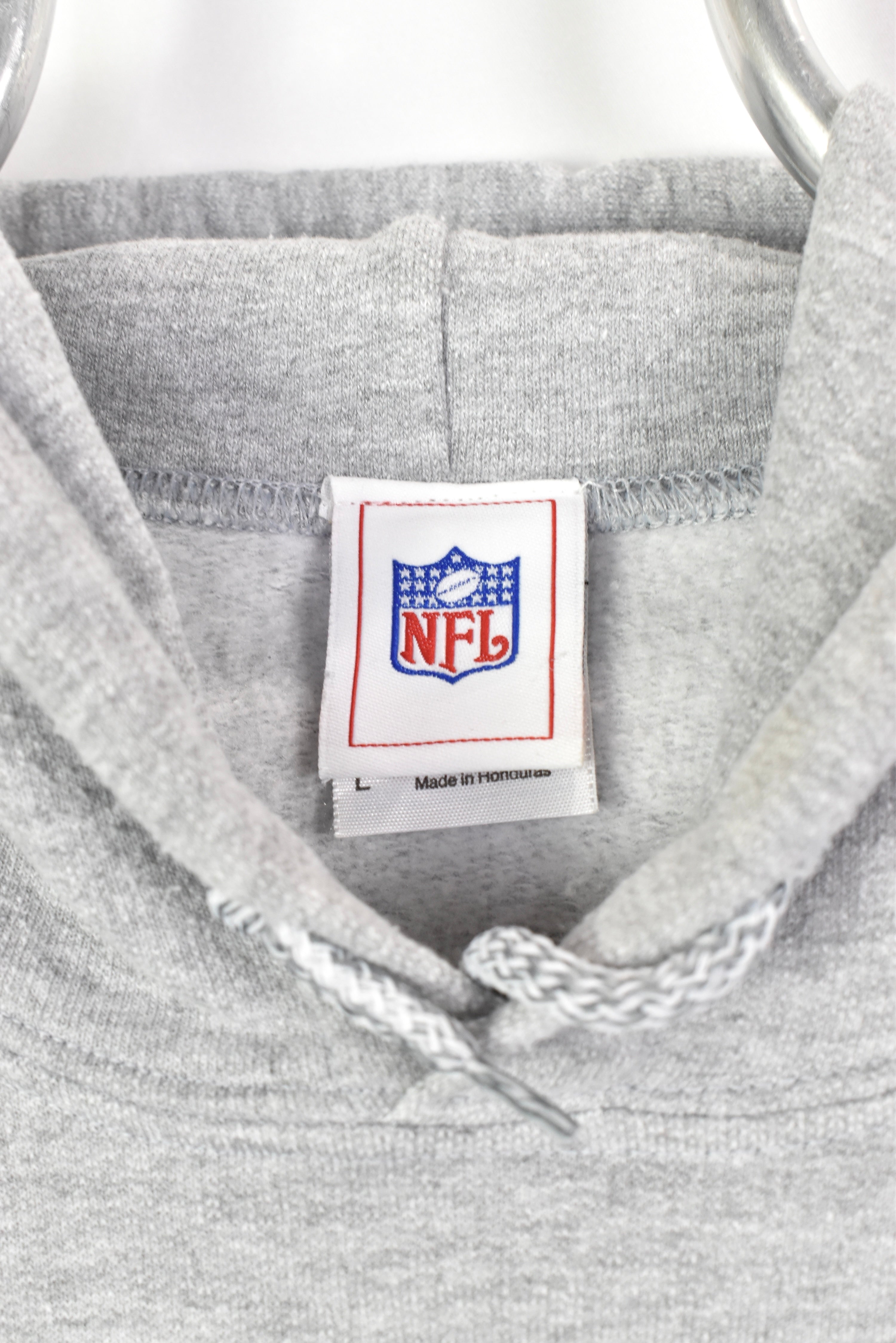 Vintage New England Patriots hoodie, NFL graphic sweatshirt - large, grey PRO SPORT