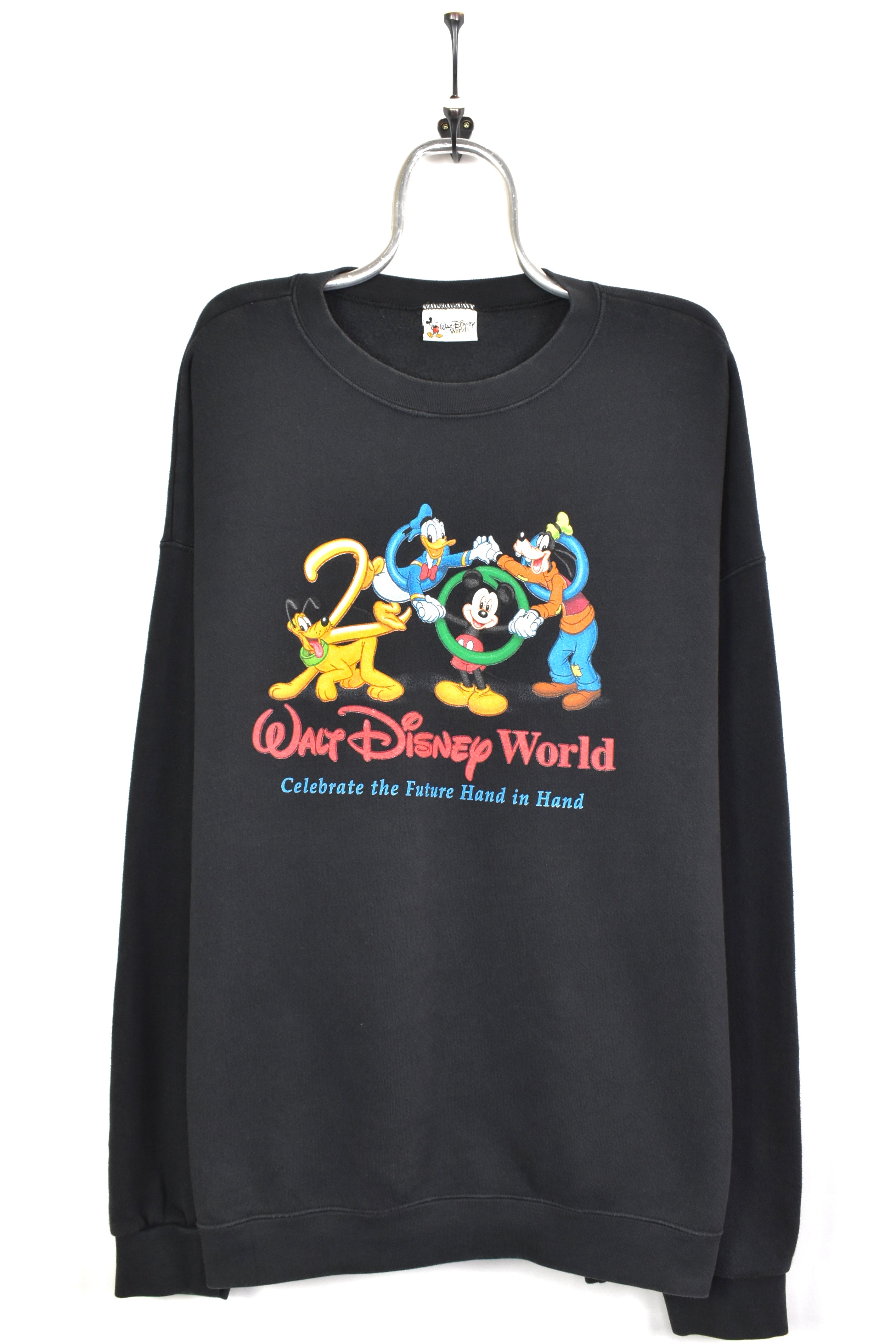 Vintage Disney sweatshirt, 2000 long sleeve graphic crewneck - XXXL, black DISNEY / CARTOON