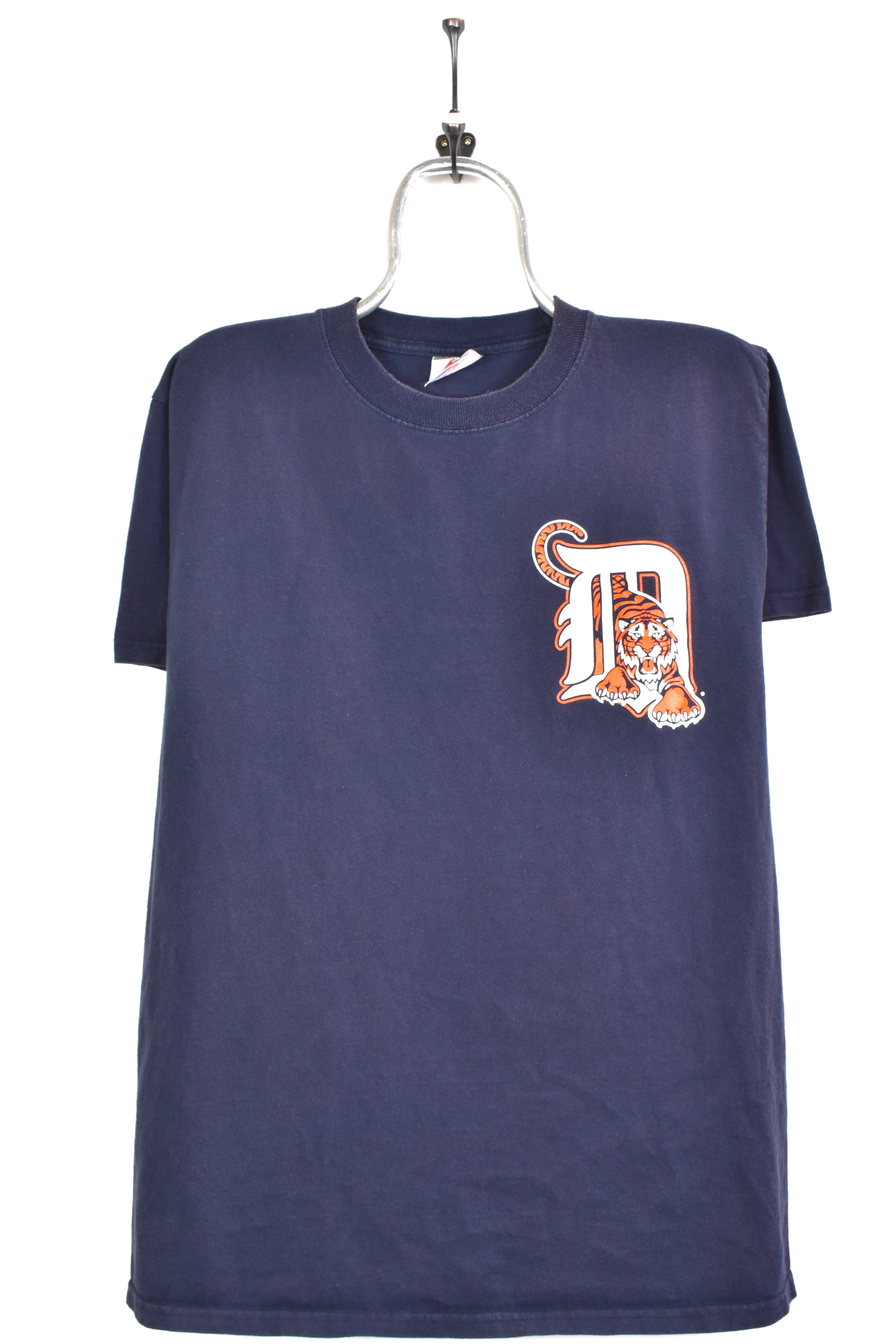 Vintage Detroit Tigers shirt, MLB short sleeve graphic tee - medium, navy blue PRO SPORT