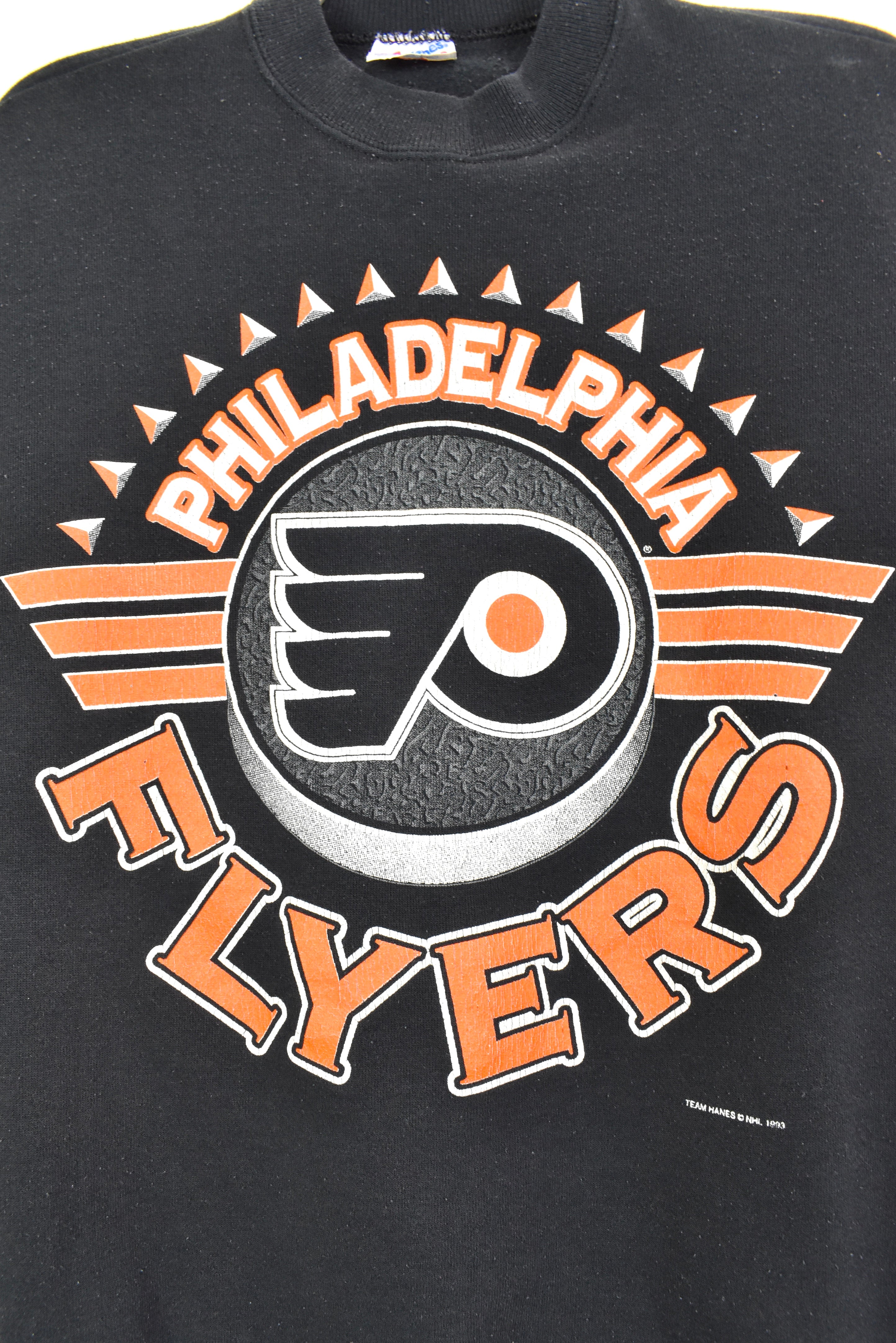Vintage Philadelphia Flyers sweatshirt, NHL 1993 black graphic crewneck - AU L PRO SPORT