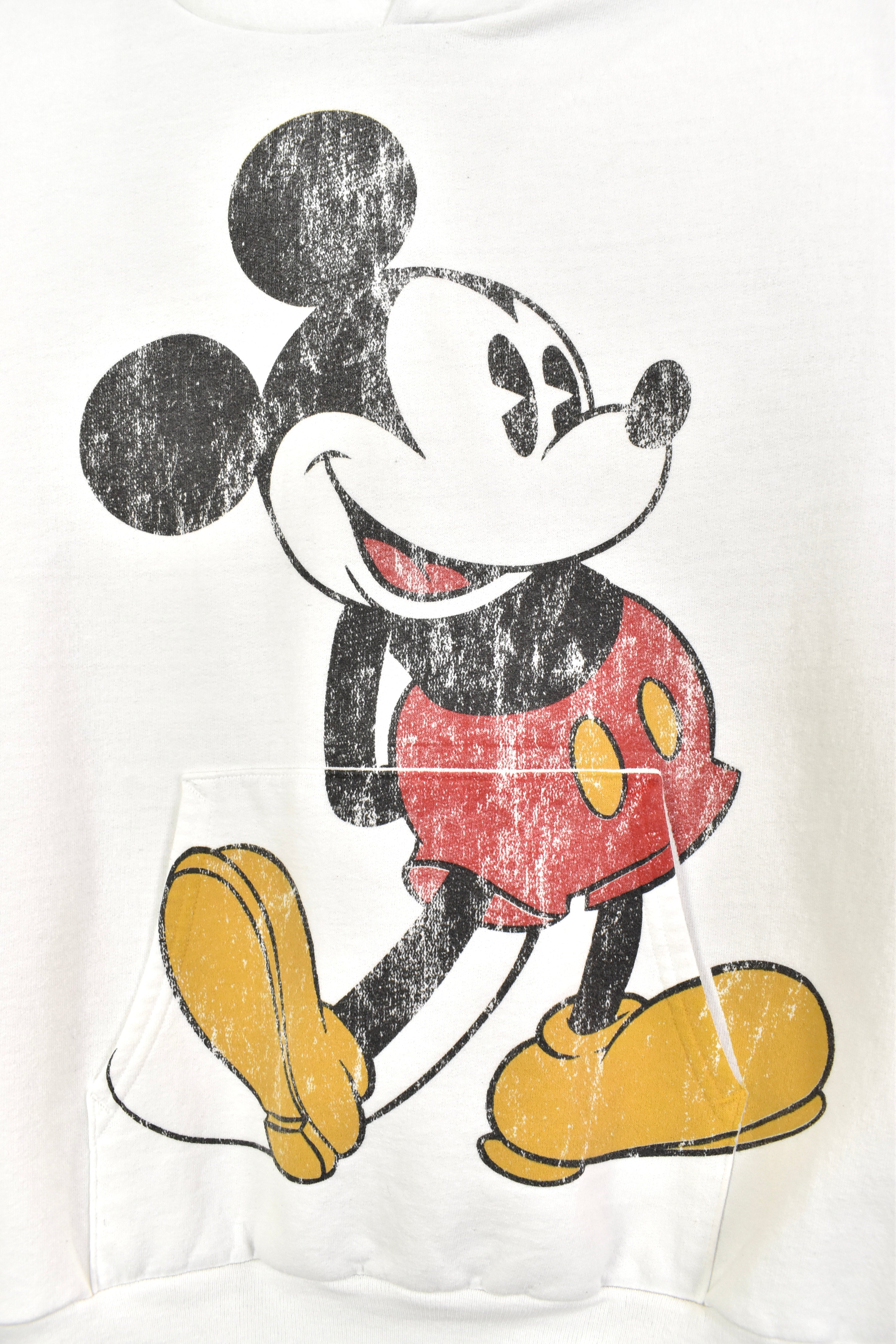 Vintage Mickey Mouse hoodie, Disney graphic sweatshirt - small, white DISNEY / CARTOON